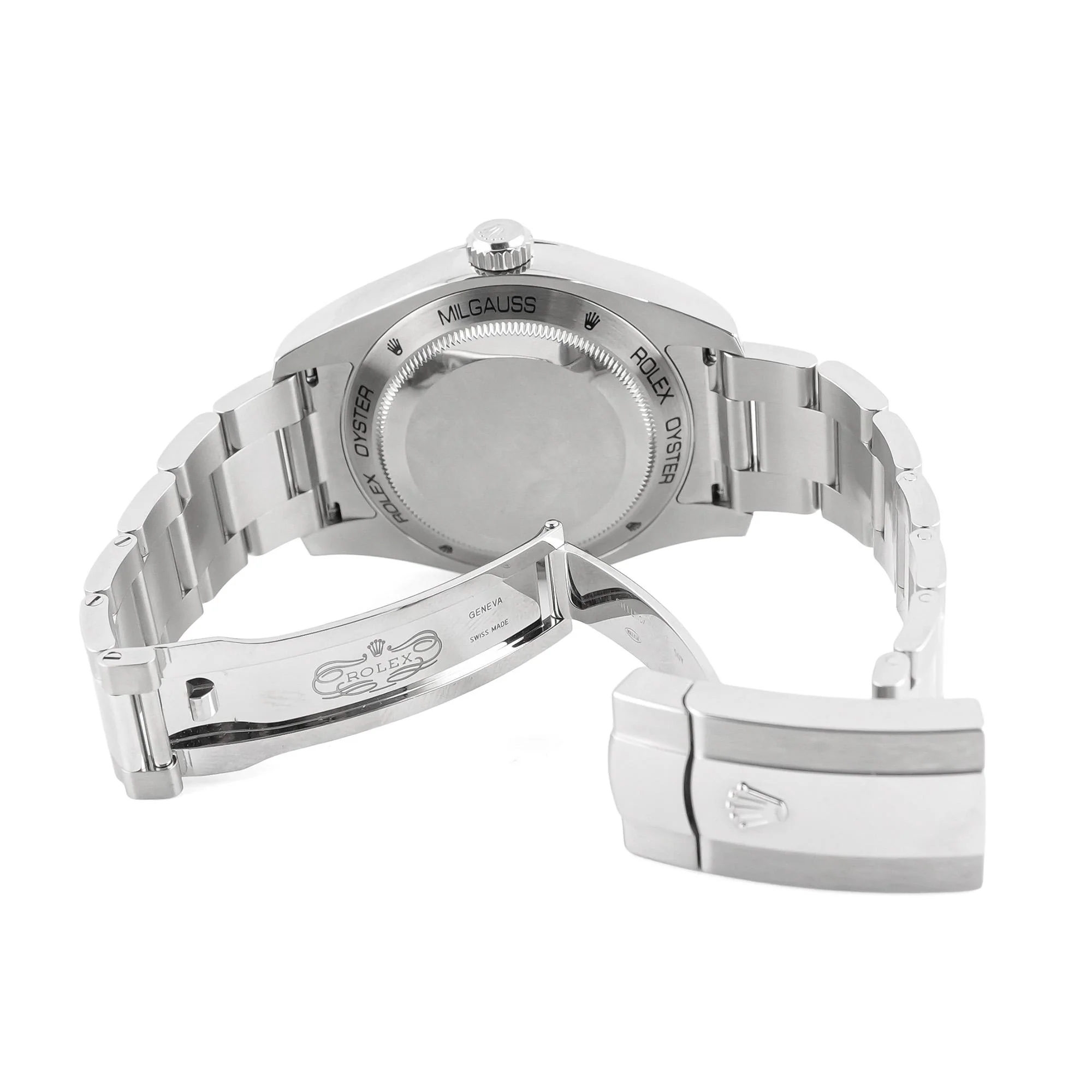 Rolex 116400GV Milgauss 40 mm Smooth Bezel Black Index Dial Oyster Bracelet Box and Papers 2020 - Image 3