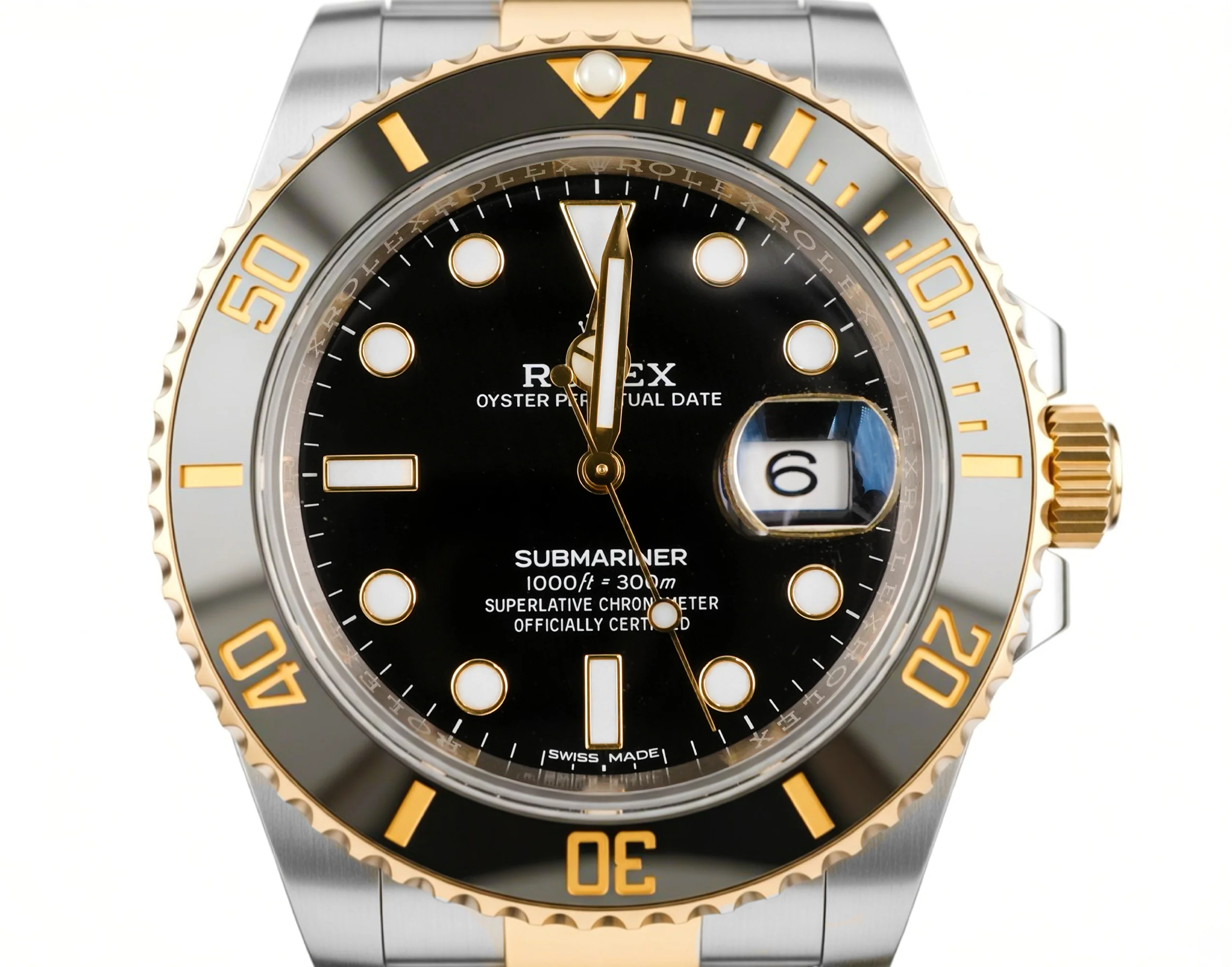 Rolex 116613LN Submariner Date 40 mm Two Tone 18K Yellow Gold Black Dial Box and Papers 2018 - Image 3