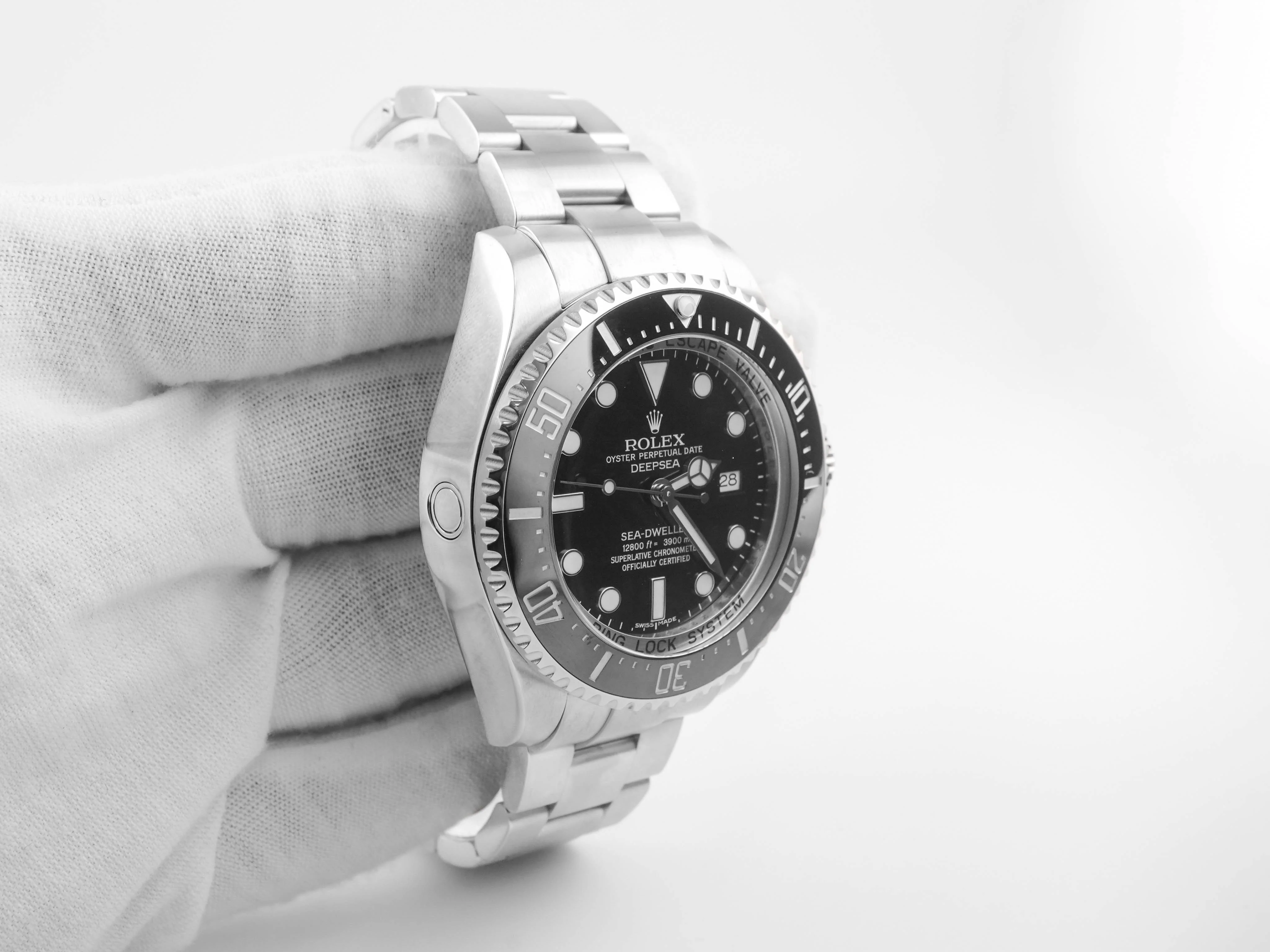 Rolex 116660 Sea-Dweller Deepsea 44 mm Black Ceramic Bezel Black Dial Box and Papers 2015 - Image 4
