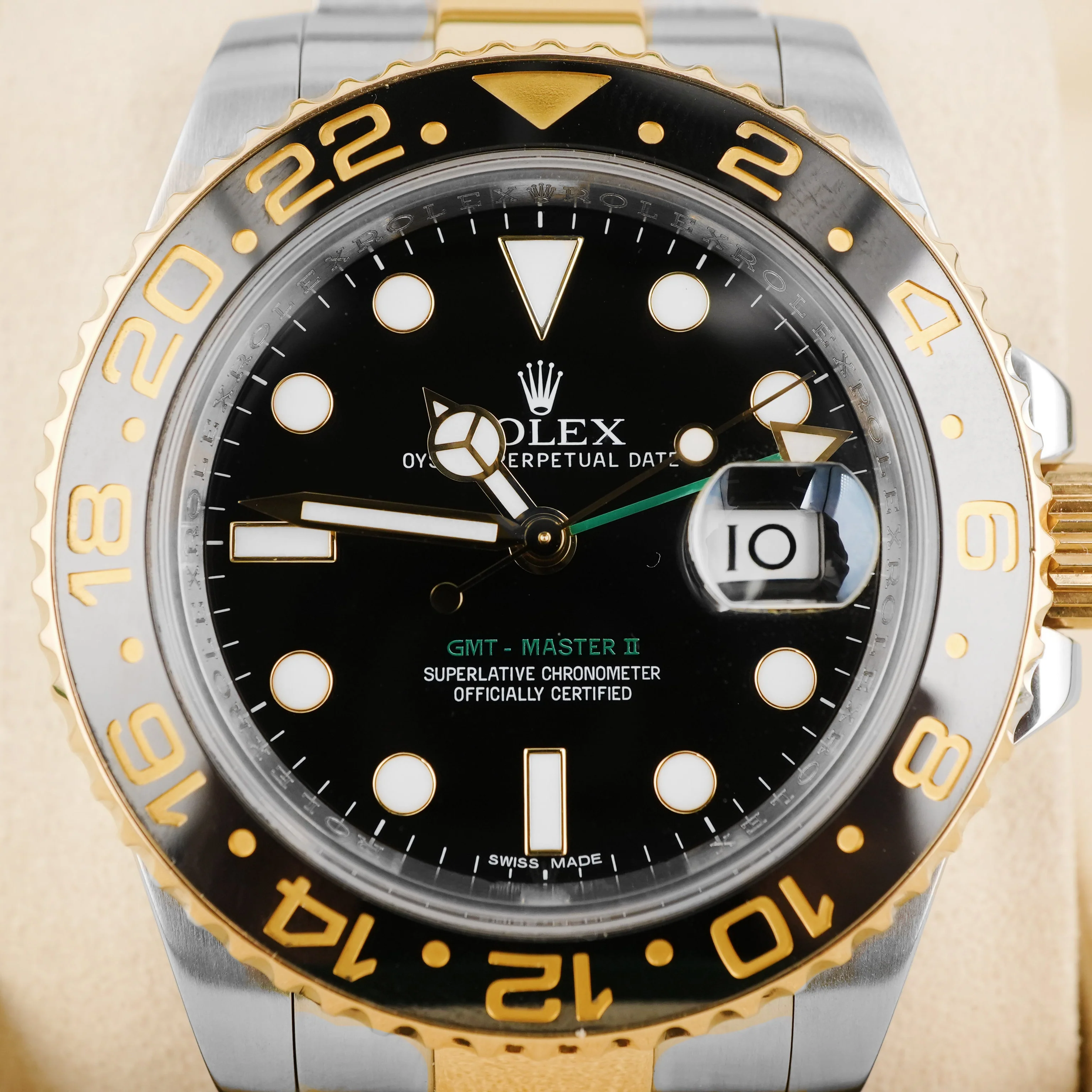 Rolex 116713LN GMT-Master II Black Ceramic Bezel Black Dial Oyster Bracelet Box and Papers 2017 - Image 3