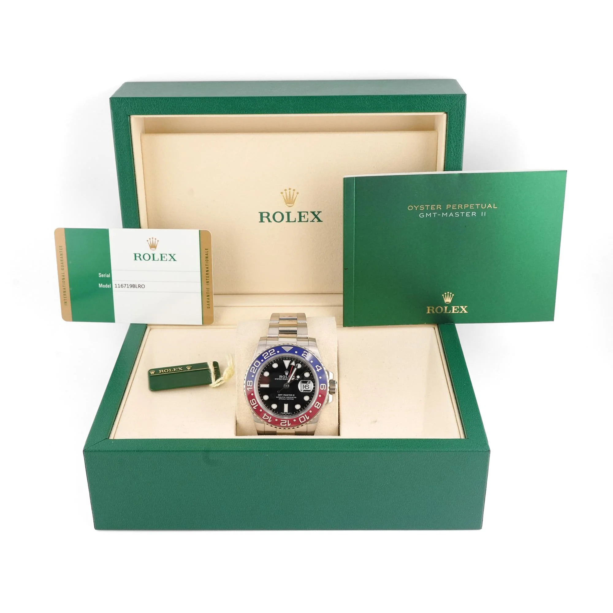 Rolex 116719 GMT-Master II 40 mm "PEPSI" 18K White Gold Black Dial Oyster Bracelet Box and Papers 2017 - Image 2
