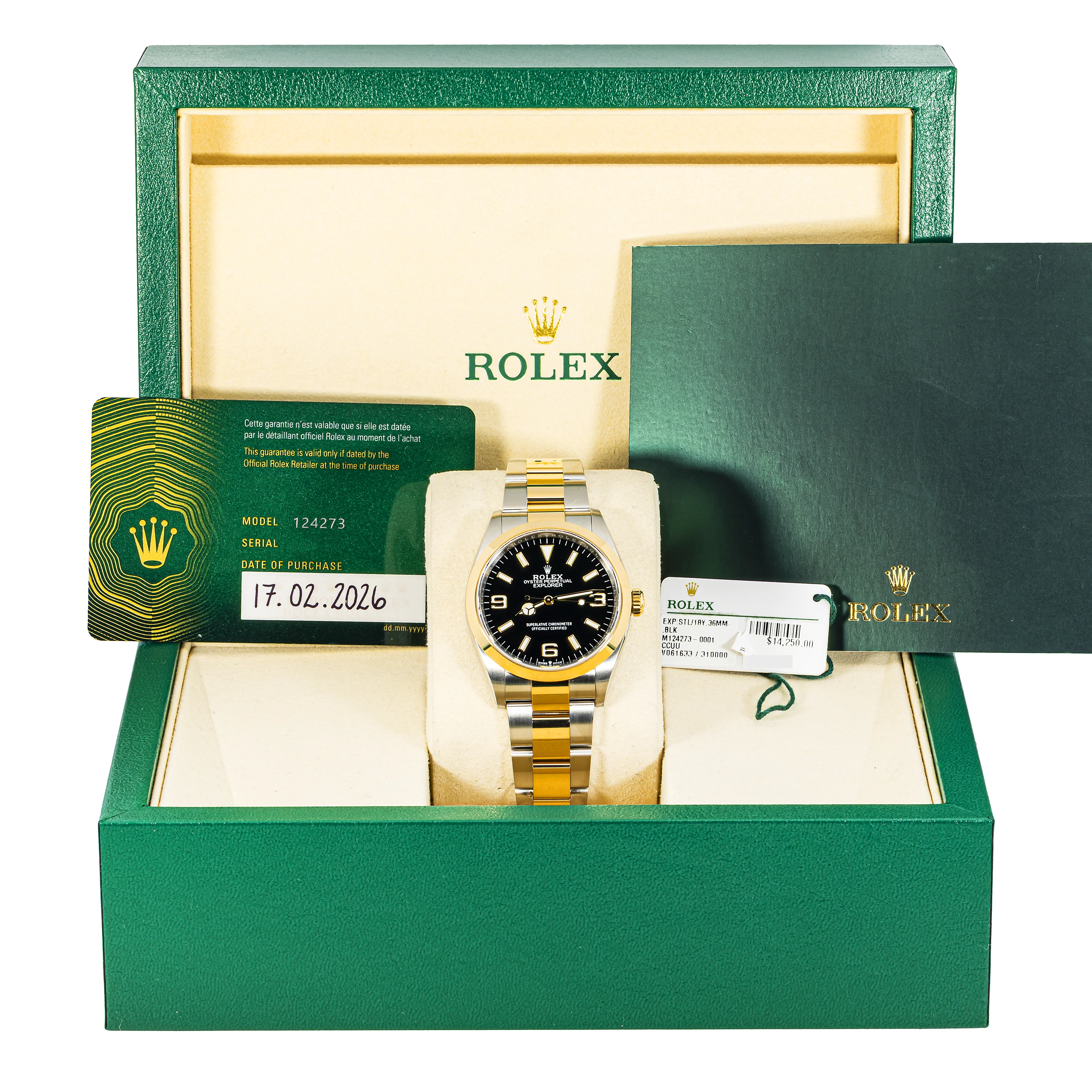 Rolex 124273 Explorer I 36 mm Smooth Bezel Black Dial Oyster Bracelet Box and Papers 2026 - Image 2