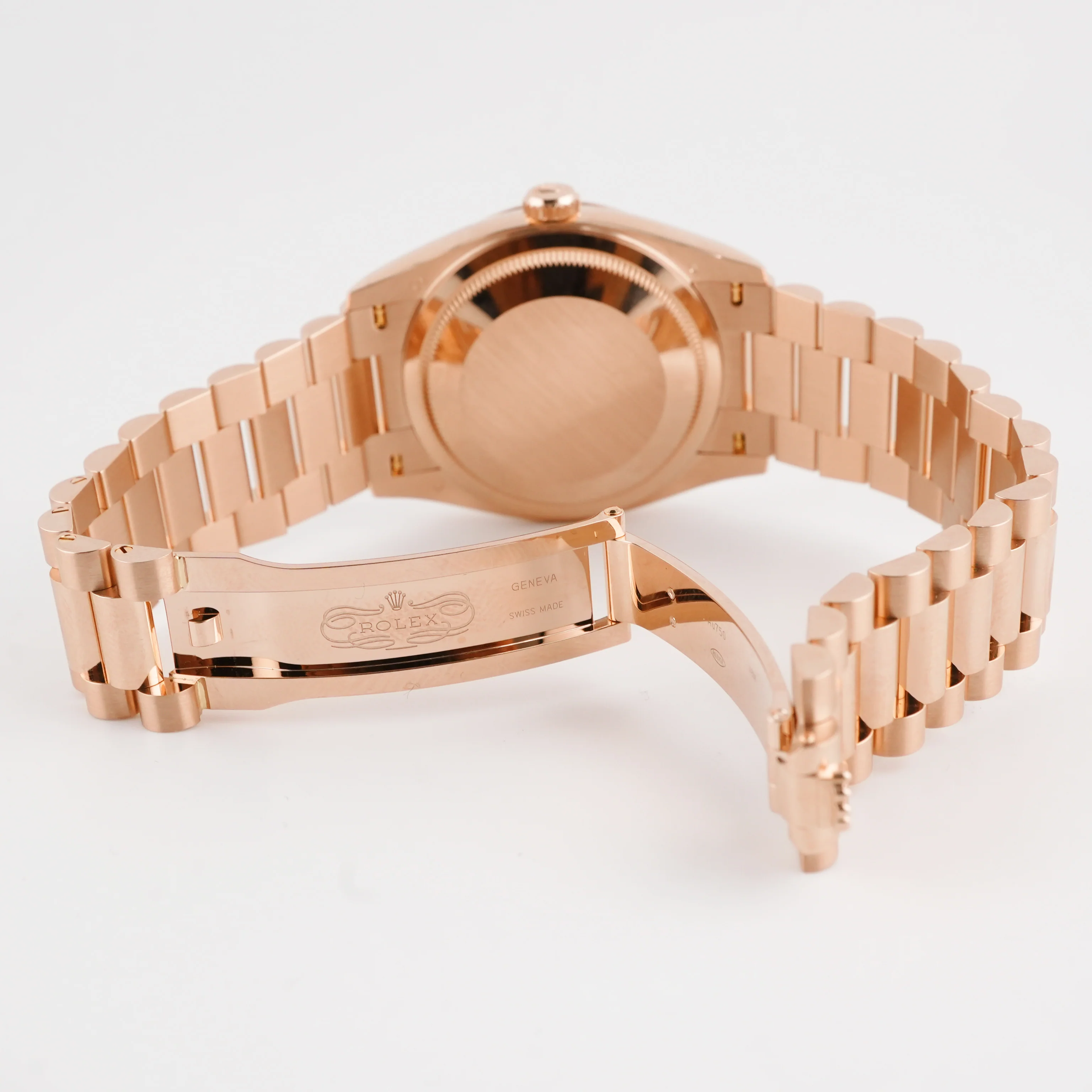 Rolex 128235 Day-Date 36 mm 18K Rose Gold Blue Dial President Bracelet Box and Papers 2026 - Image 8