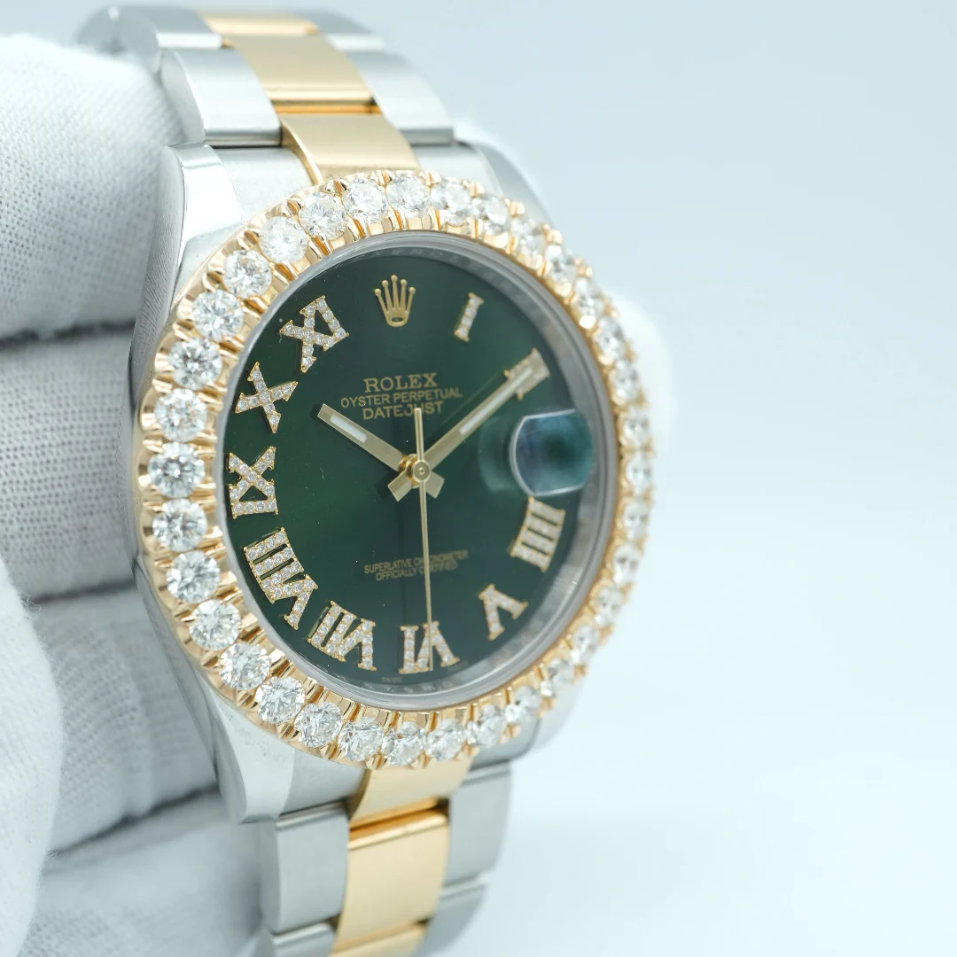 Rolex 126303 Datejust 41 mm Custom Aftermarket Diamond Bezel Diamond Black Dial Complete Set 2020 - Image 3