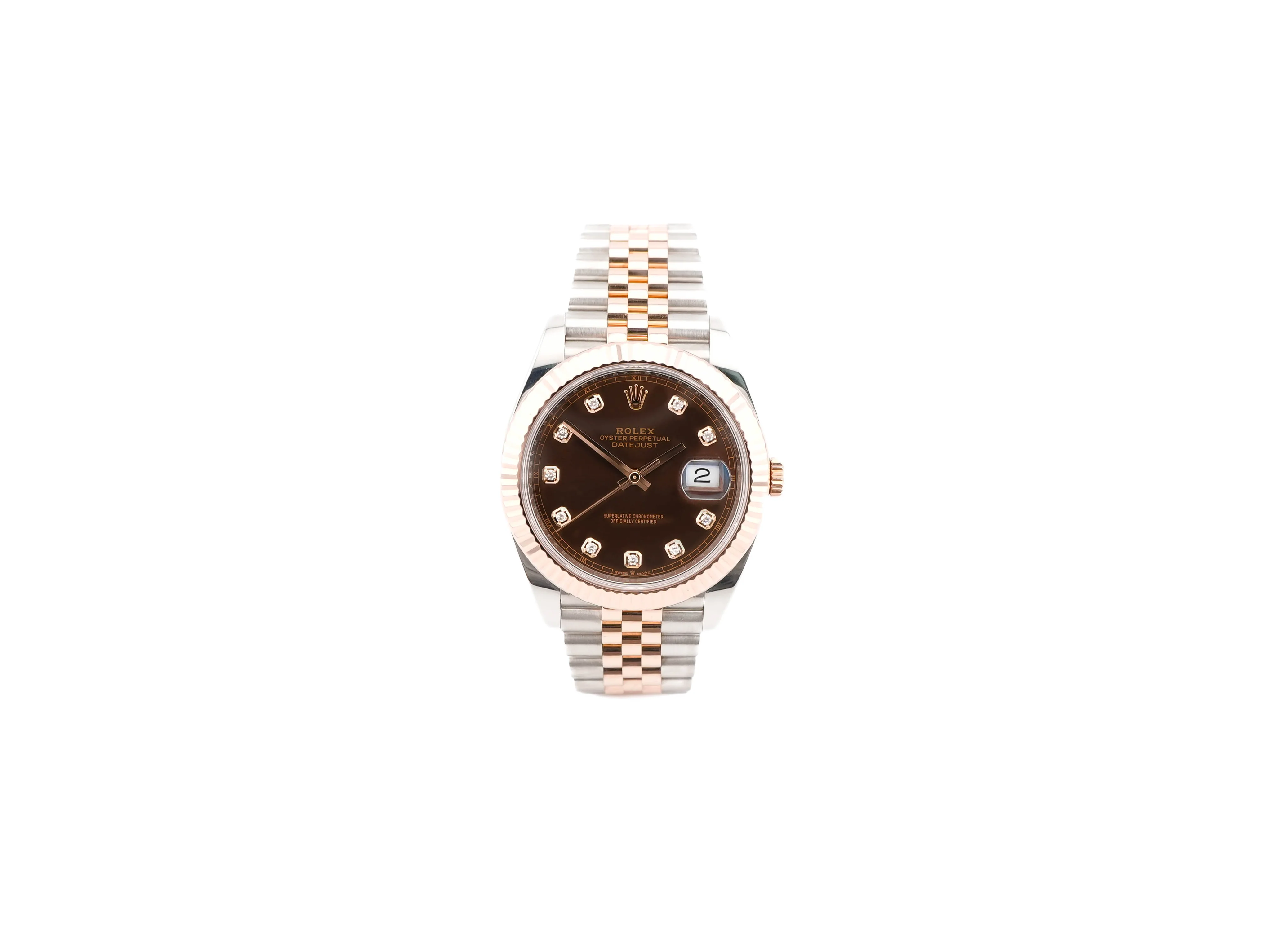 Rolex 126331 Datejust 41 mm Chocolate Brown Diamond Dial Jubilee Bracelet Box and Papers 2022 - Image 11