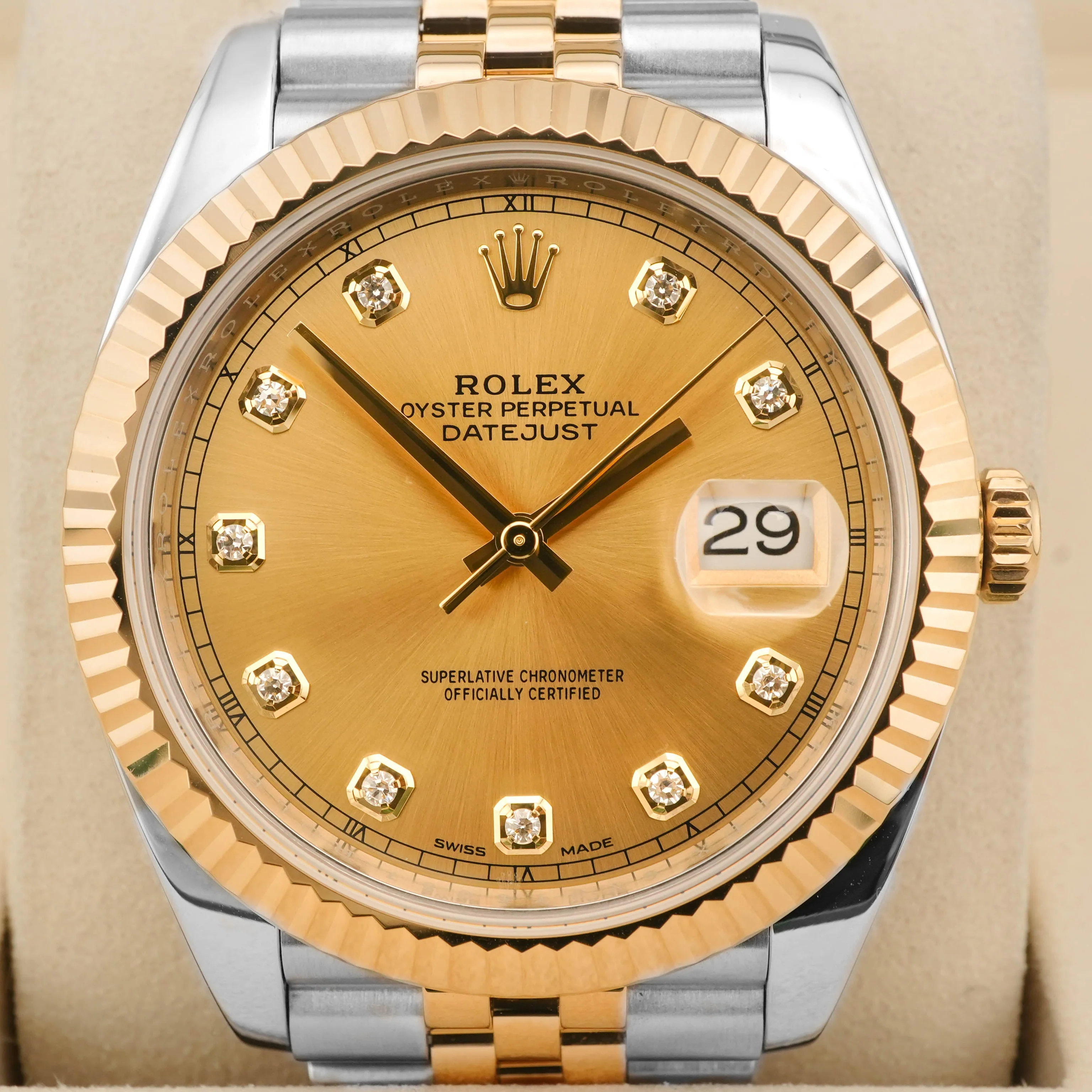 Rolex 126333 Datejust 41 mm Fluted Bezel Champagne Dial Jubilee Bracelet Box and Papers 2018 - Image 3
