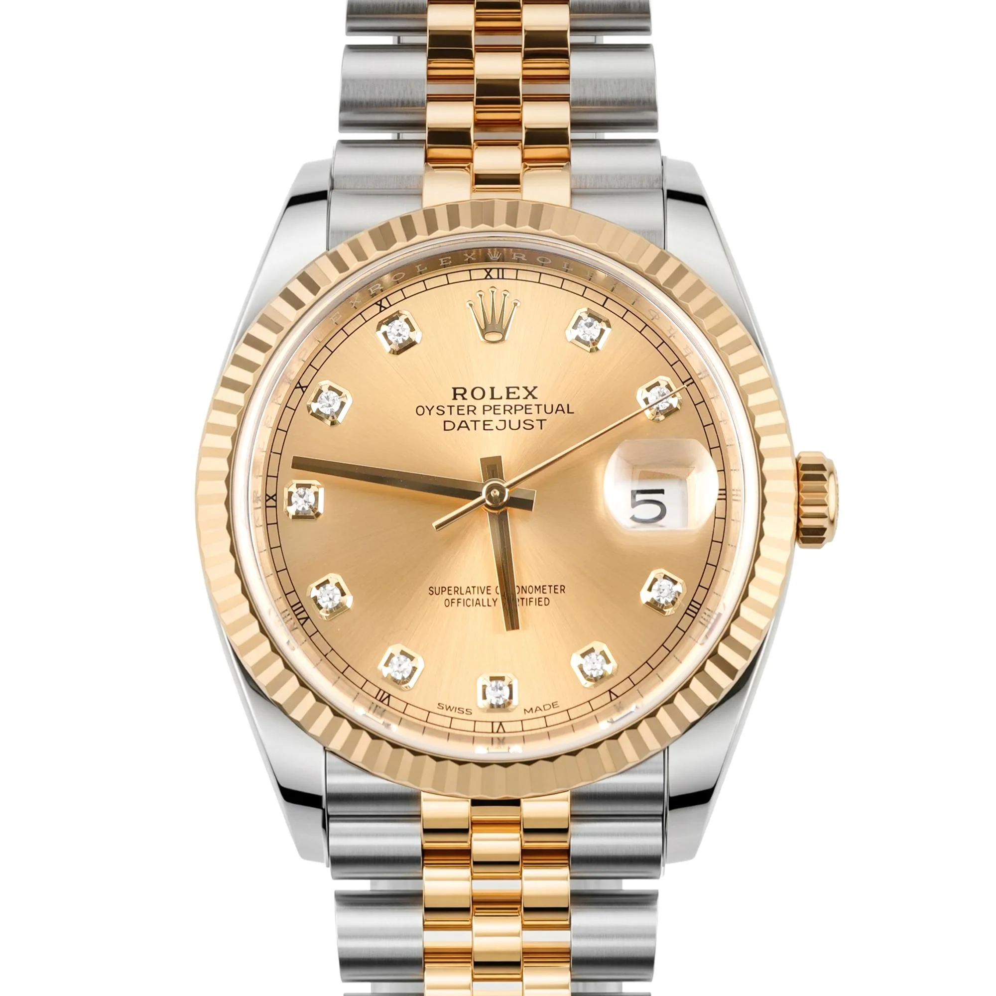 Rolex 126333 Datejust 41 mm Fluted Bezel Champagne Dial Jubilee Bracelet Box and Papers 2017