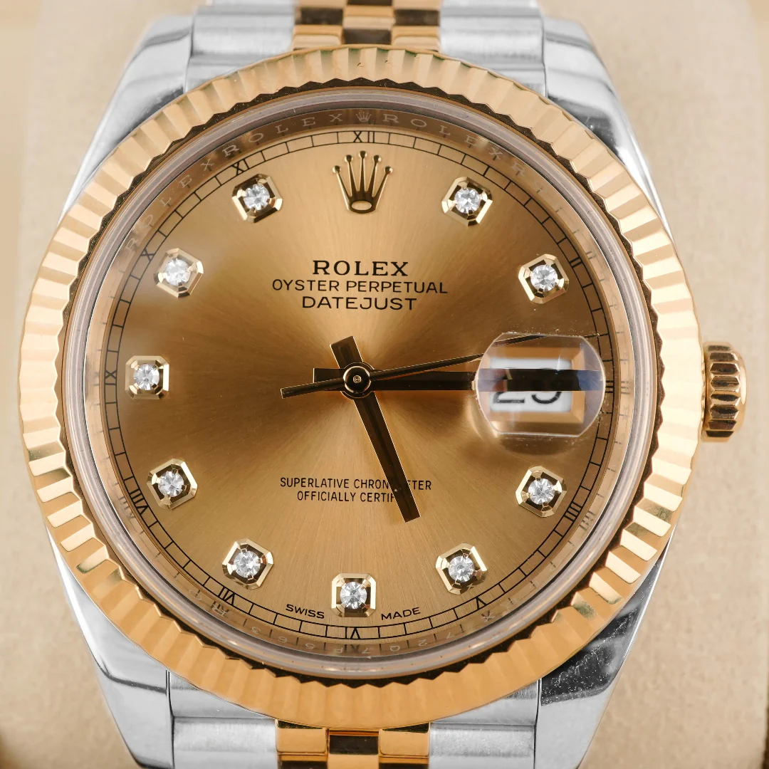 Rolex 126333 Datejust 41 mm Fluted Bezel Champagne Dial Jubilee Bracelet Box & Papers 2018 - Image 3