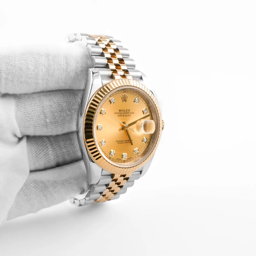 Rolex 126333 Datejust 41 mm Fluted Bezel Champagne Dial Jubilee Bracelet Box & Papers 2018 - Image 4