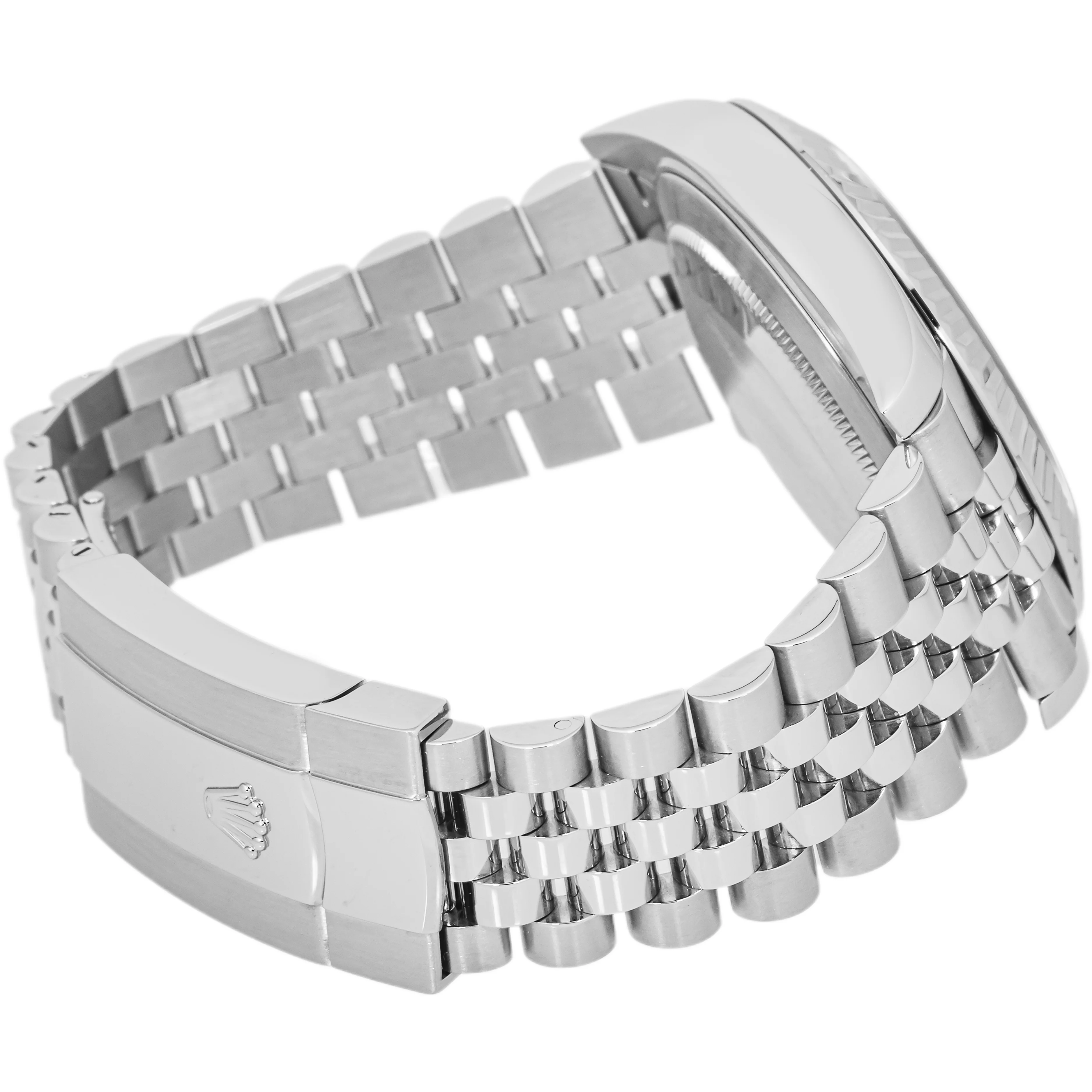 Rolex 126334 Datejust 41 mm Fluted Bezel Blue Diamond Dial Jubilee Bracelet Box and Papers 2019 - Image 7