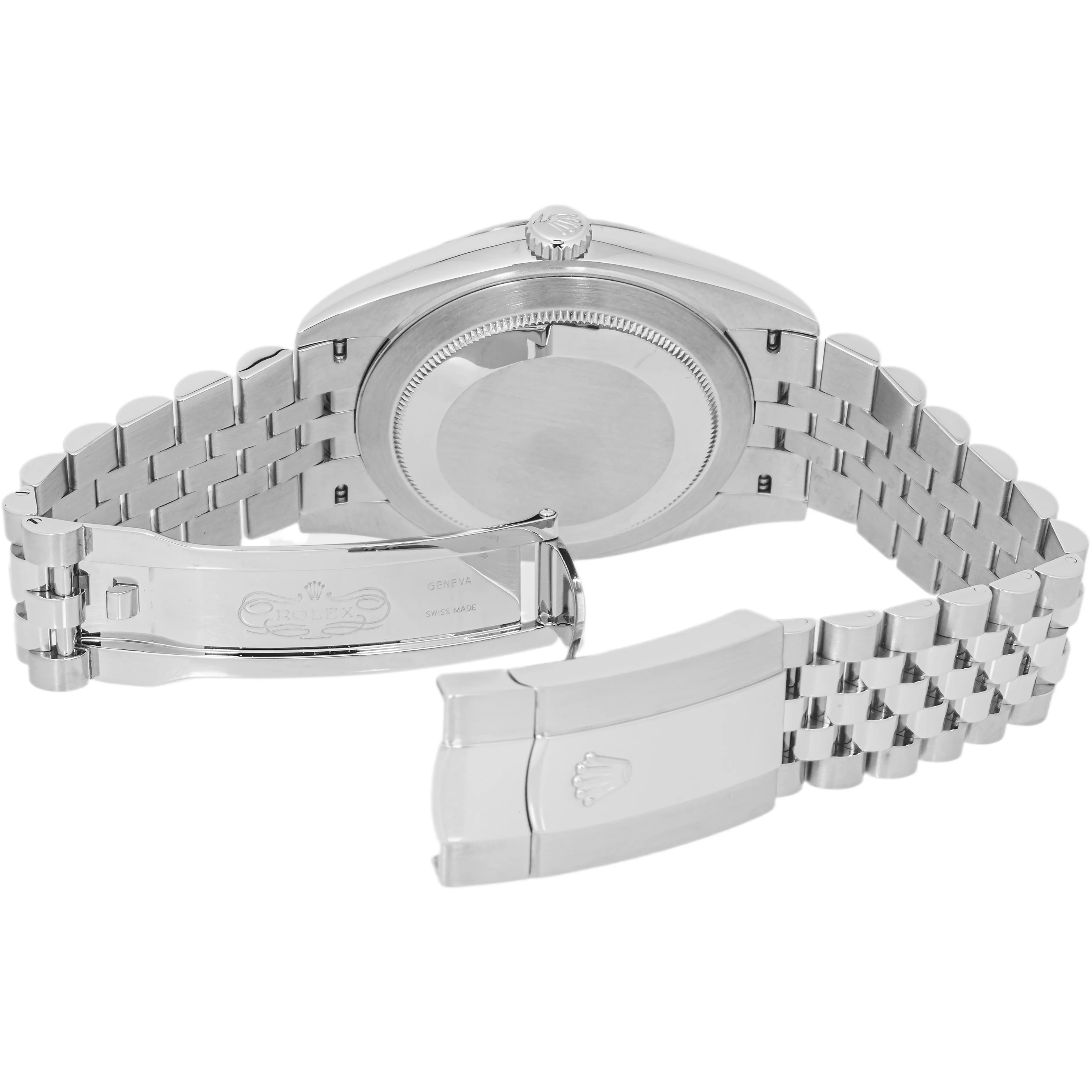 Rolex 126334 Datejust 41 mm Fluted Bezel Blue Diamond Dial Jubilee Bracelet Box and Papers 2019 - Image 8