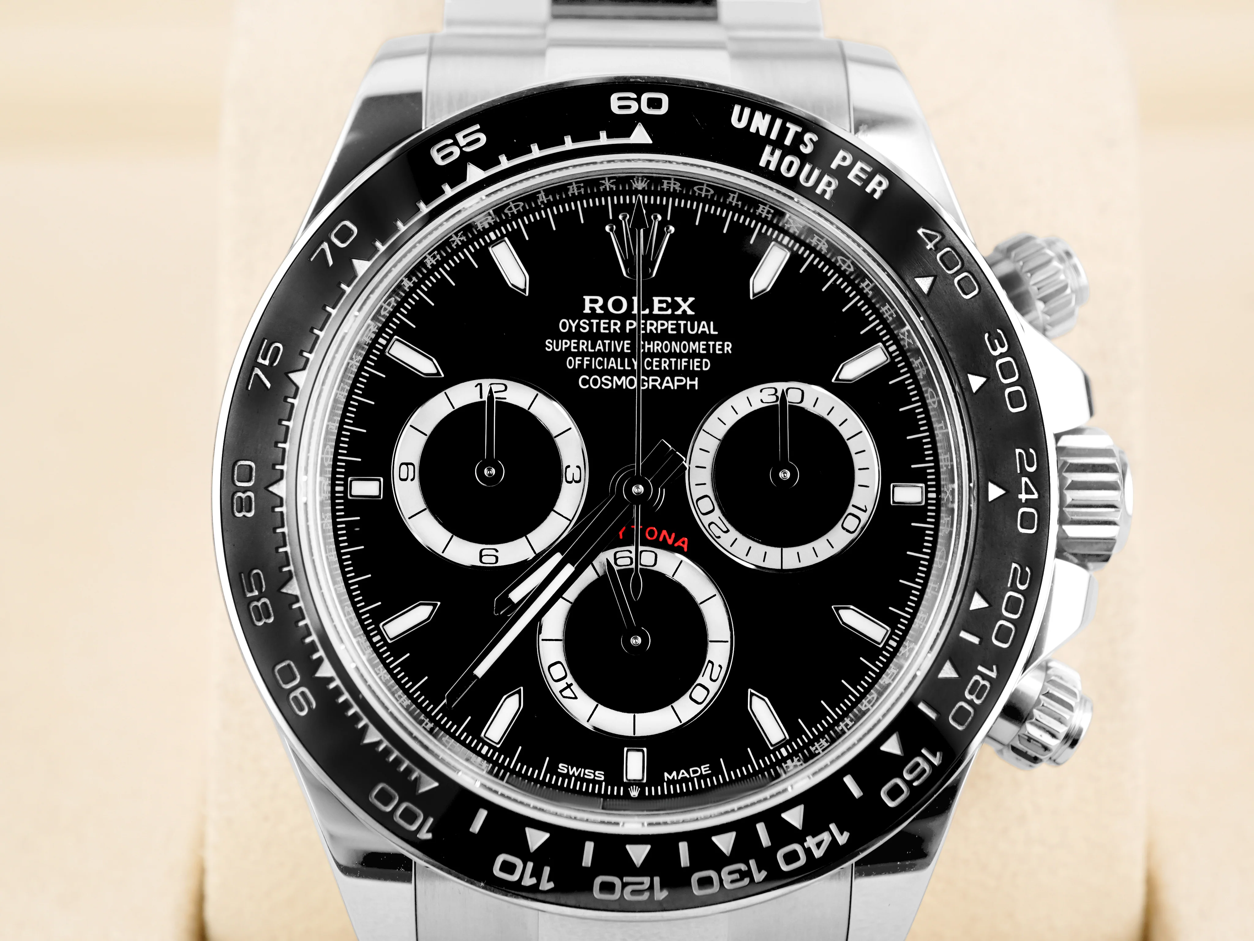 Rolex 126500LN Daytona 40 mm Ceramic Bezel Black Index Dial Oyster Bracelet Box and Papers 2024 - Image 3
