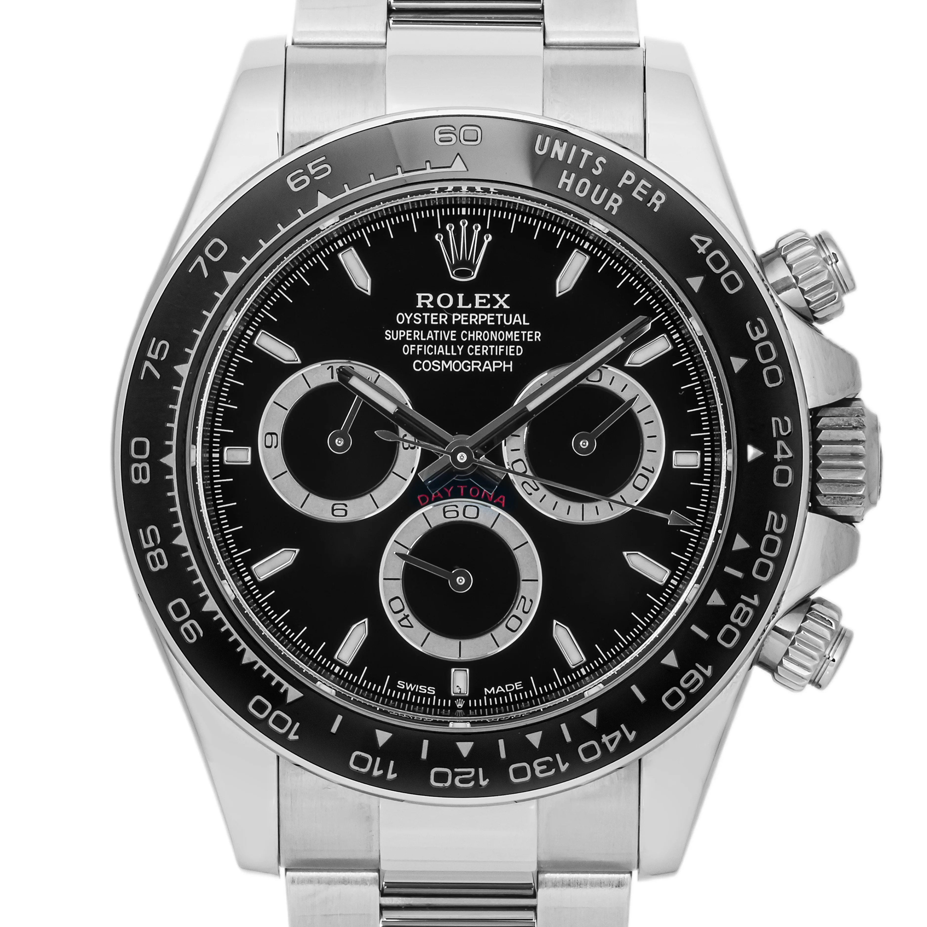 Rolex 126500LN Daytona 40 mm Ceramic Bezel Black Index Dial Oyster Bracelet Box and Papers 2024 - Image 3