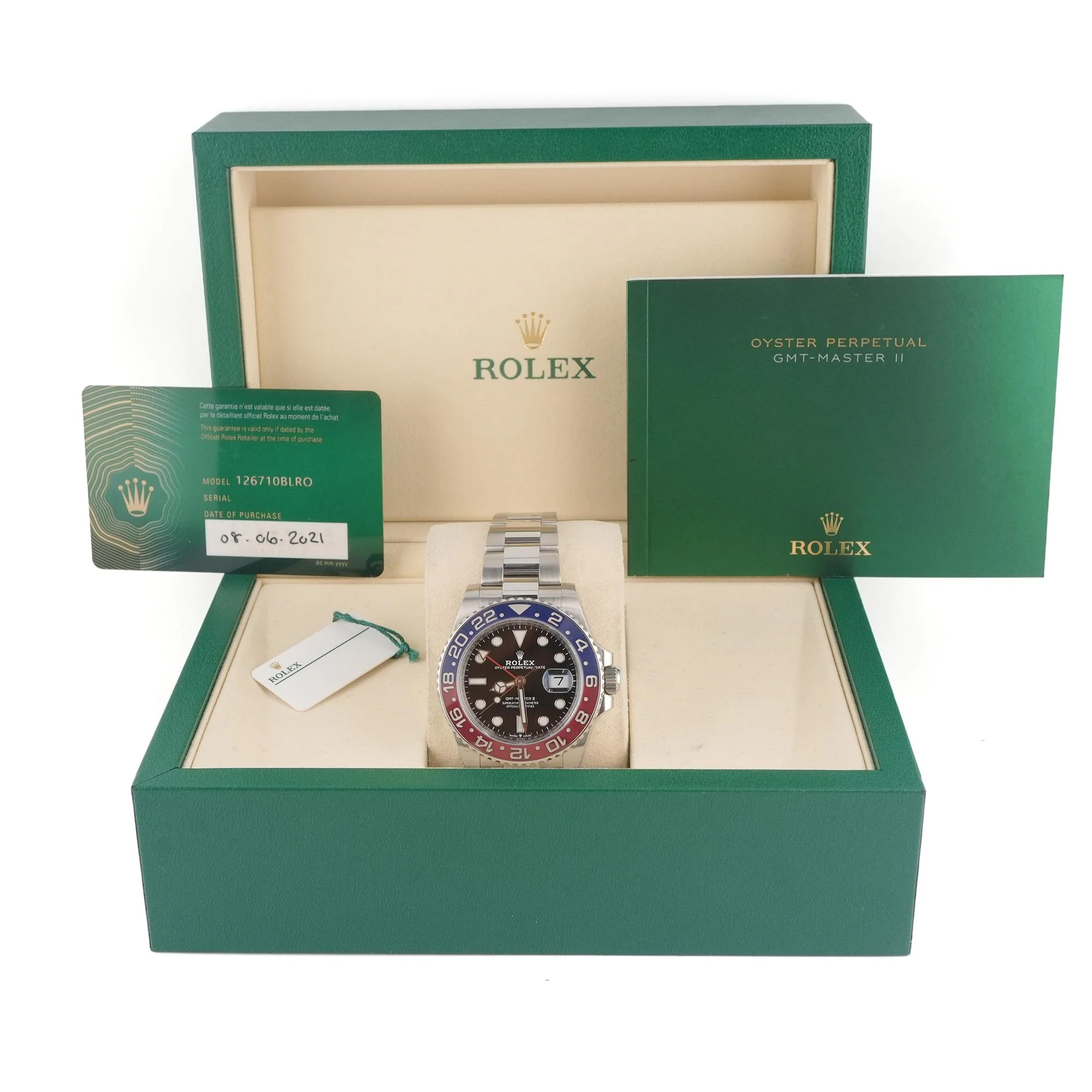 Rolex 126710BLRO GMT-Master II "Pepsi" Black Dial Oyster Bracelet Box and Papers 2021 - Image 2