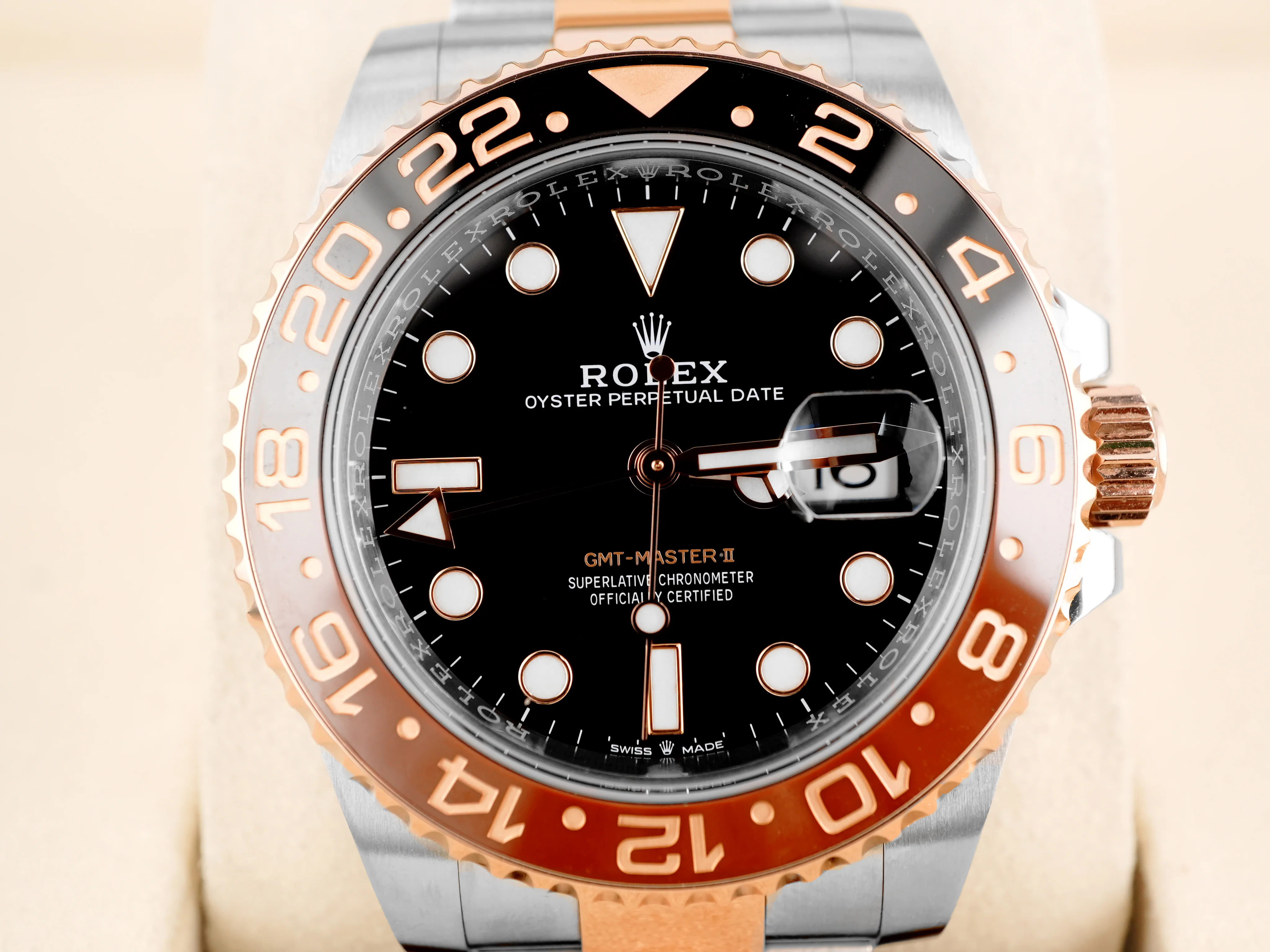 Rolex 126711CHNR GMT-Master II 40 mm "Root Beer" 18K Rose Gold Oyster Bracelet Box and Papers 2020 - Image 3
