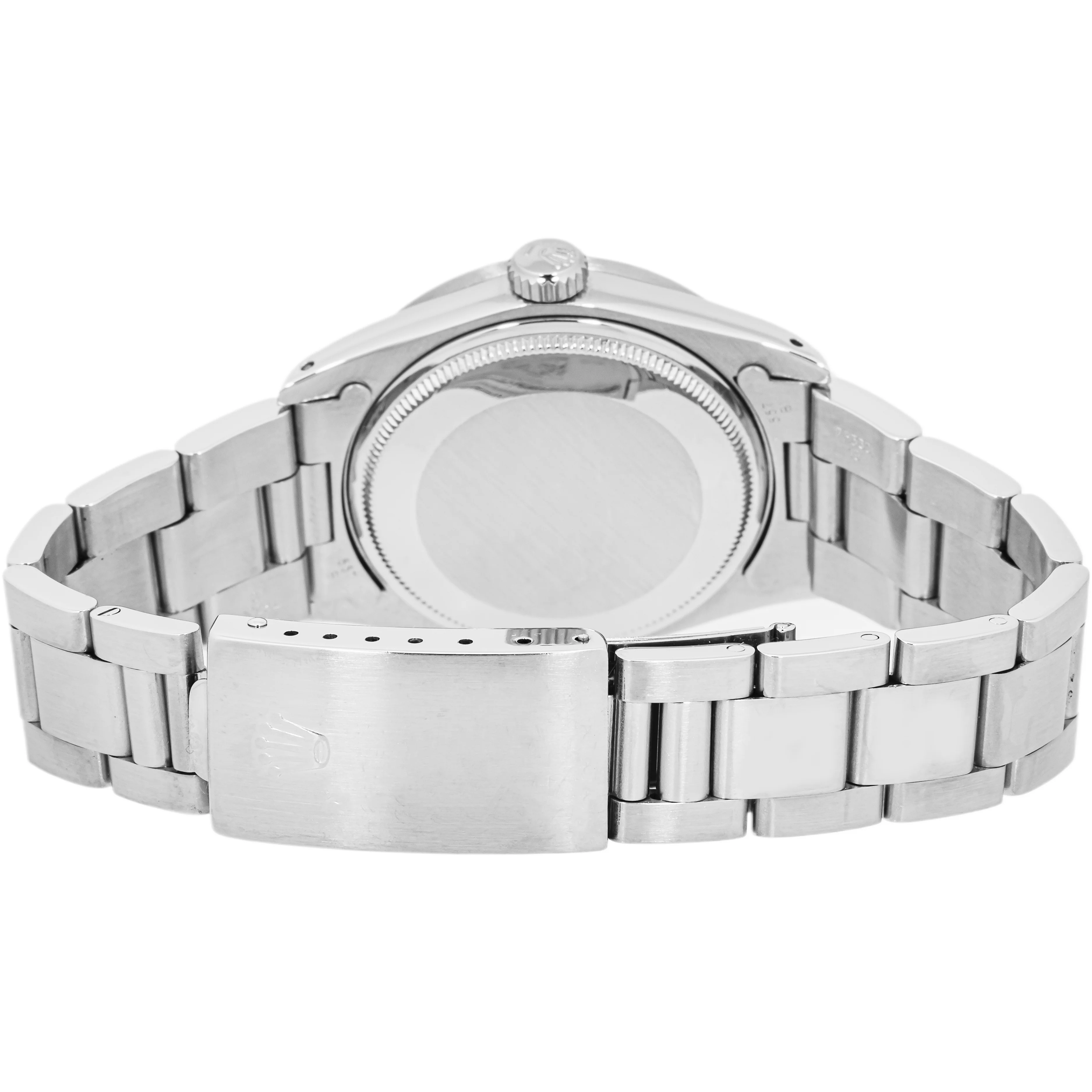 Rolex 1501 Oyster Perpetual Date 34 mm Engine Turned Bezel Silver Index Dial Oyster Bracelet 1973 - Image 3