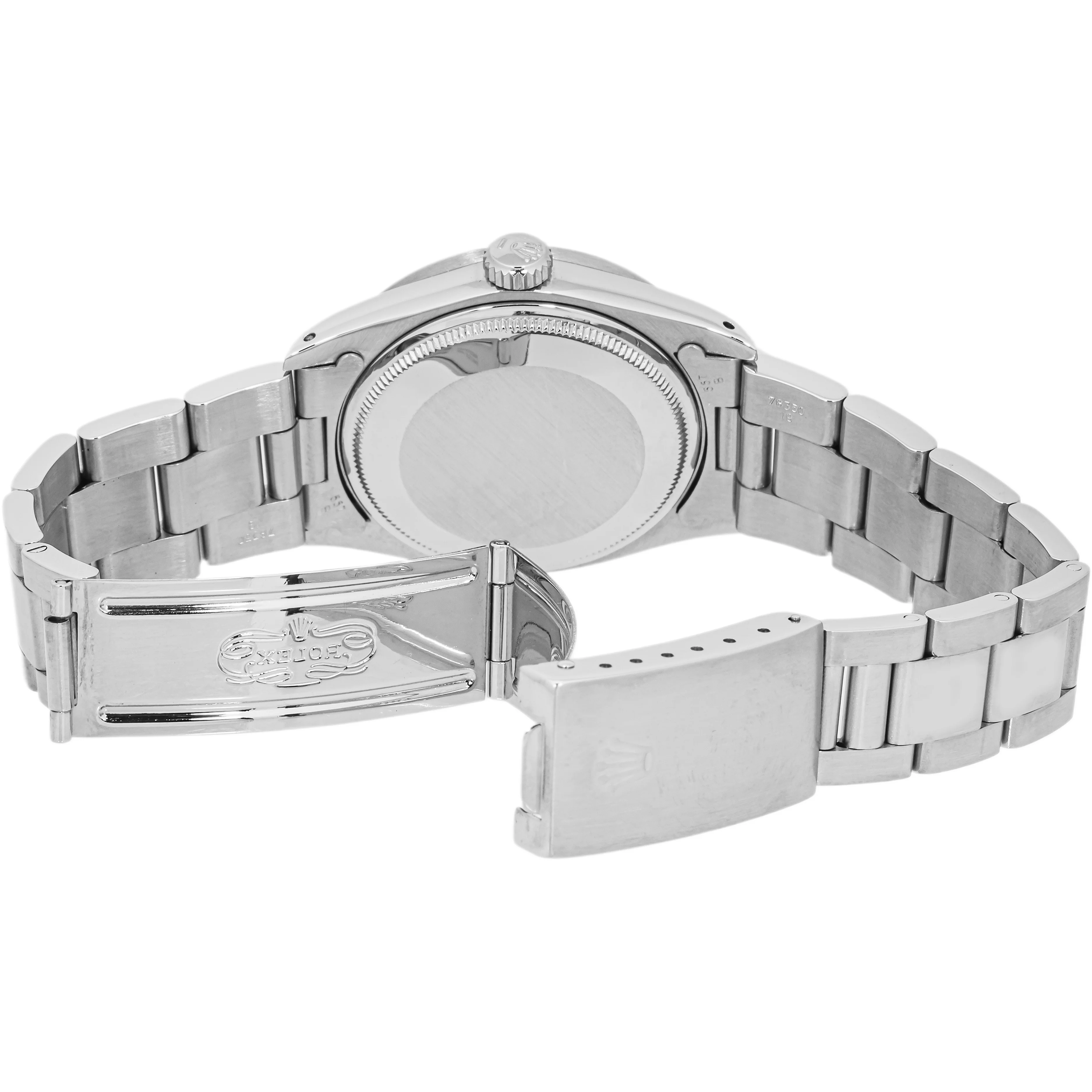 Rolex 1501 Oyster Perpetual Date 34 mm Engine Turned Bezel Silver Index Dial Oyster Bracelet 1973 - Image 5