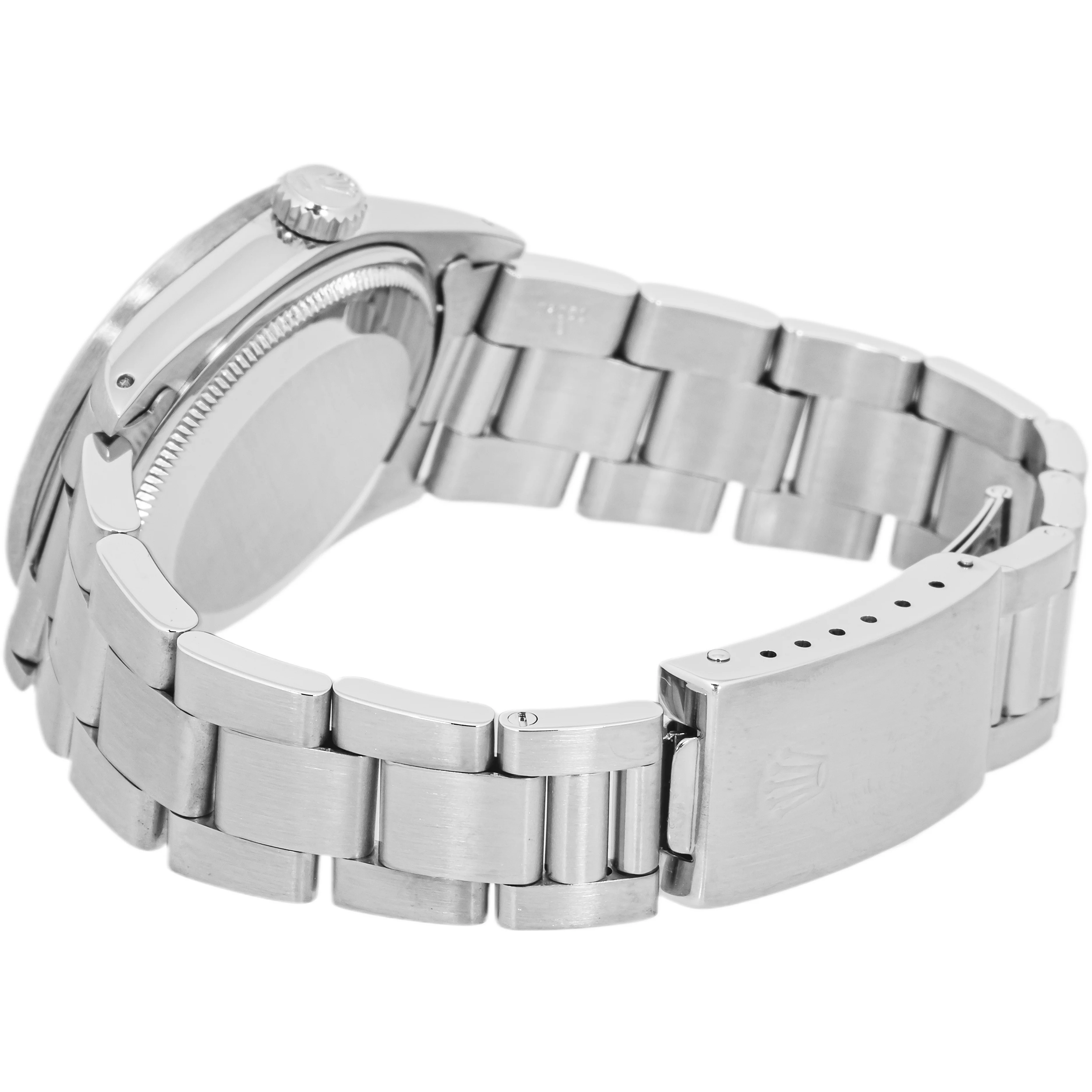 Rolex 1501 Oyster Perpetual Date 34 mm Engine Turned Bezel Silver Index Dial Oyster Bracelet 1973 - Image 7