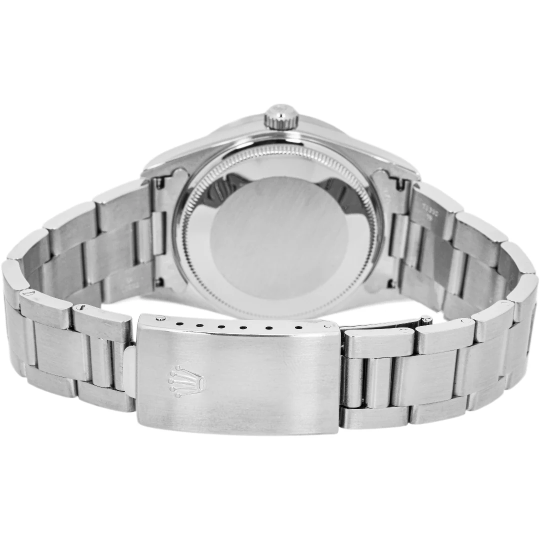Rolex 15010 Air-King 34 mm Engine Turned Bezel Black Dial Oyster Bracelet 2005 - Image 3