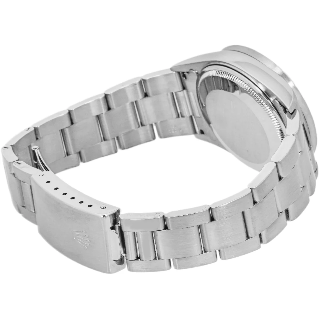 Rolex 15010 Air-King 34 mm Engine Turned Bezel Black Dial Oyster Bracelet 2005 - Image 6