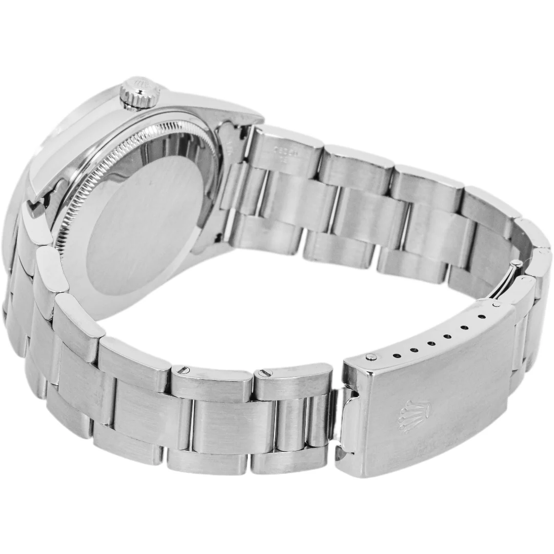 Rolex 15010 Air-King 34 mm Engine Turned Bezel Black Dial Oyster Bracelet 2005 - Image 7