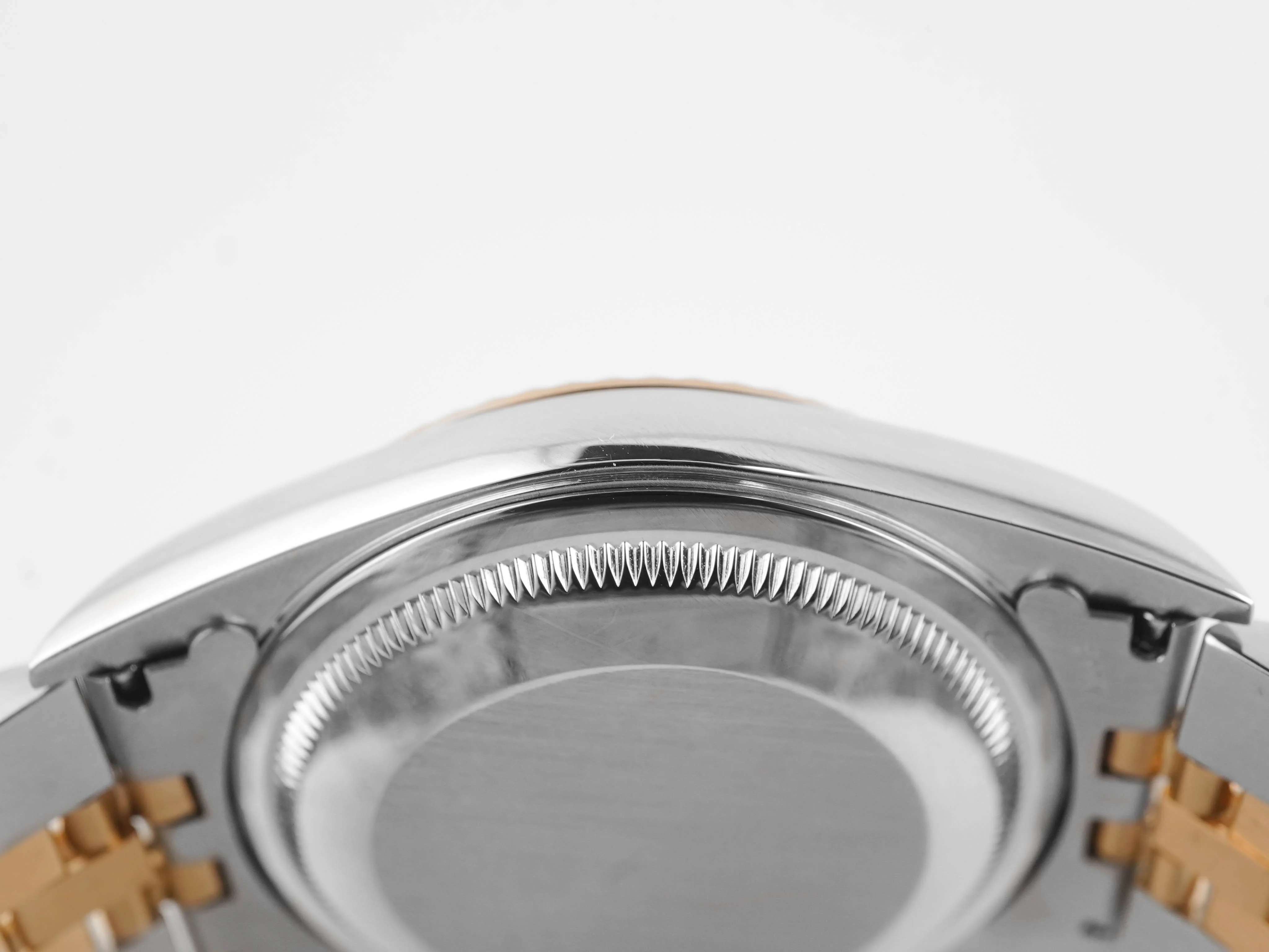 Rolex 16233 Datejust 36 mm Fluted Bezel Champagne Jubilee Diamond Dial Jubilee Box and Papers 2001 - Image 9