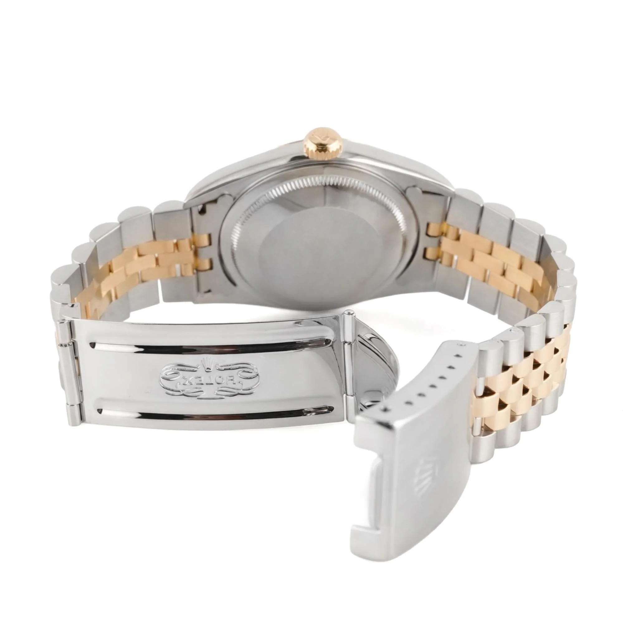 Rolex 16233 Datejust 36 mm Fluted Bezel Jubilee Champagne Diamond Dial Jubilee Bracelet Box 1997 - Image 4