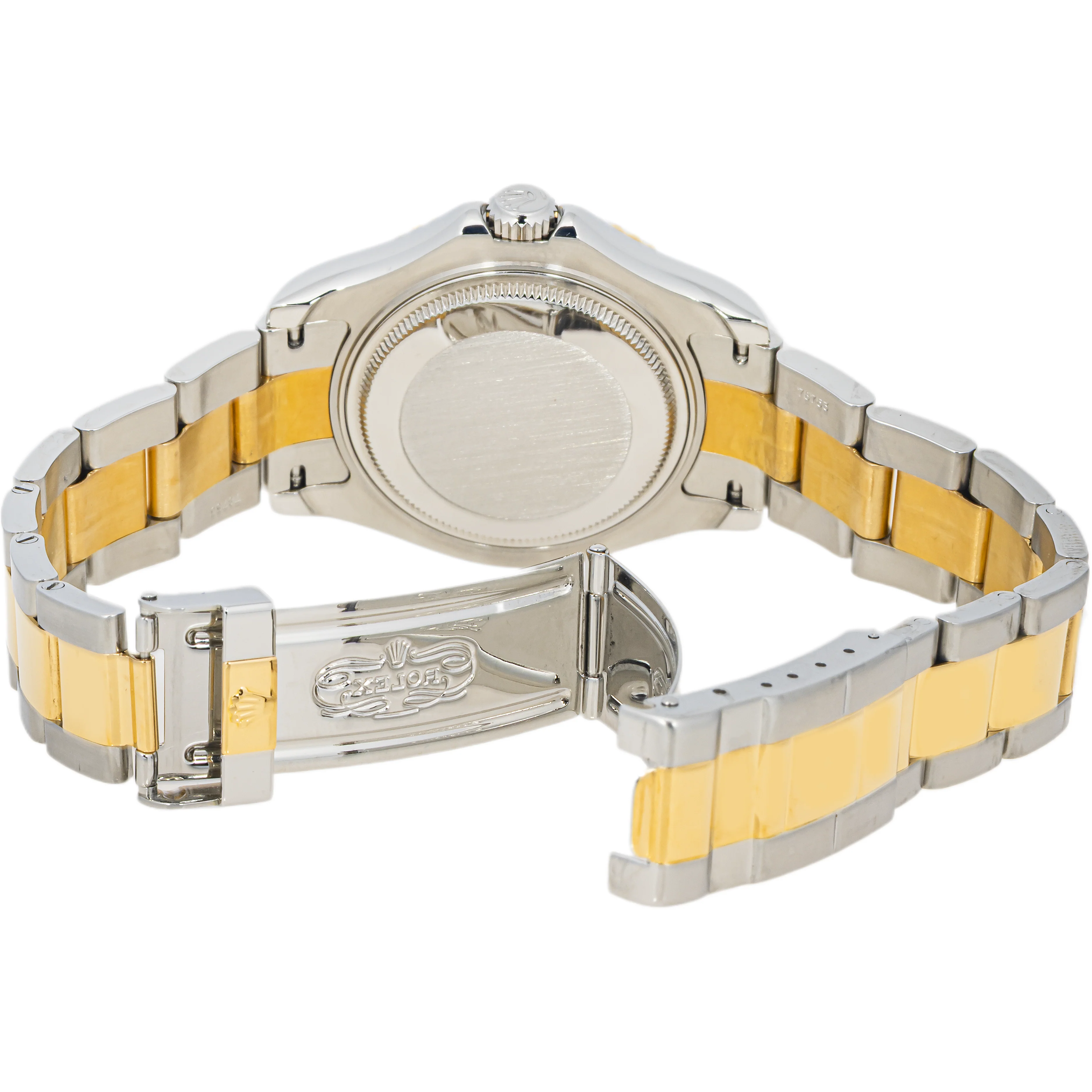 Rolex 168628 Yacht-Master 35mm Two-Tone Silver Dial Oyster Bracelet Box and Papers 2003 - Image 8