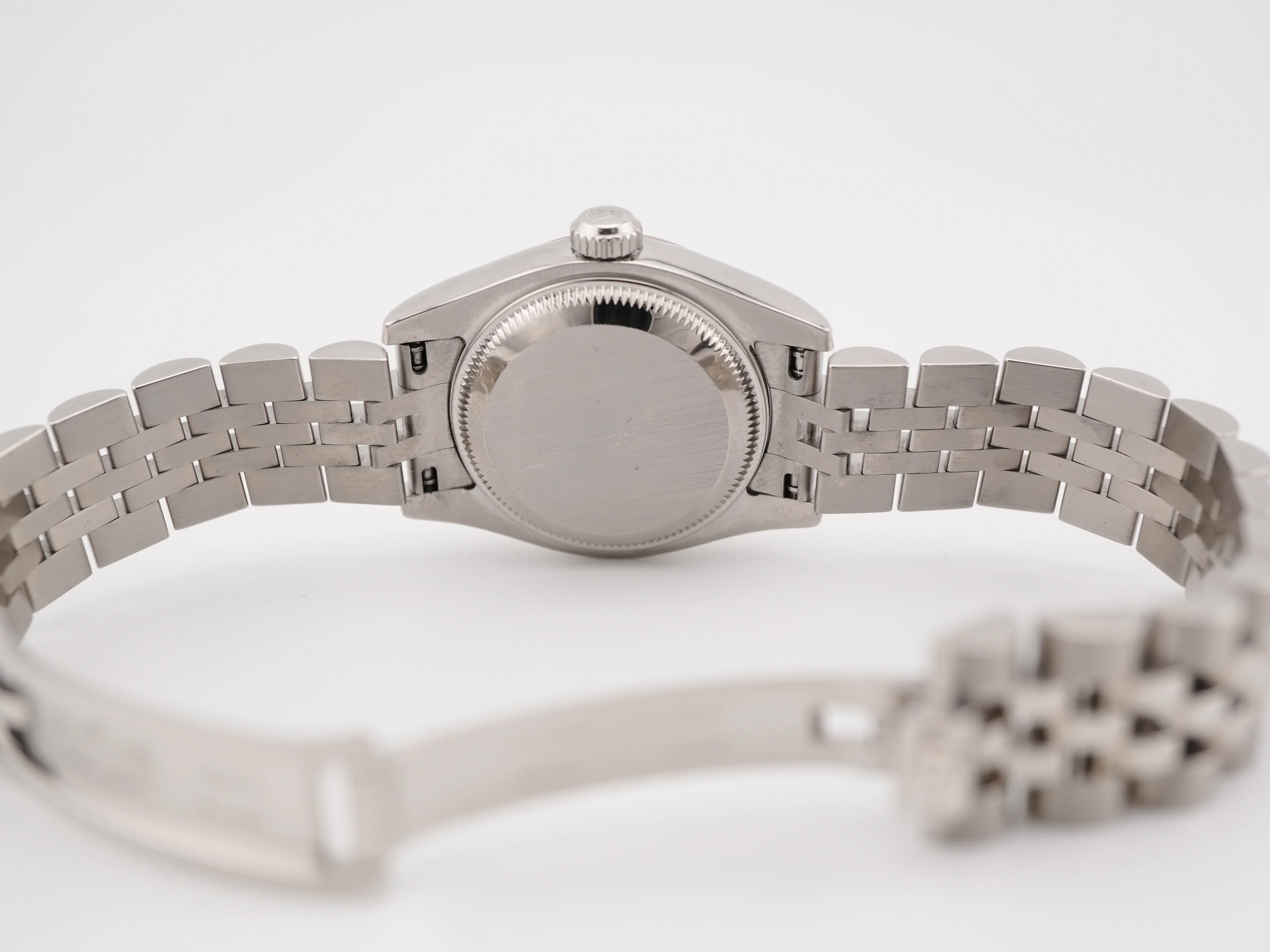 Rolex 179174 Lady-Datejust 26 mm Fluted Bezel Silver Dial Jubilee Bracelet Box and Papers 2007 - Image 10