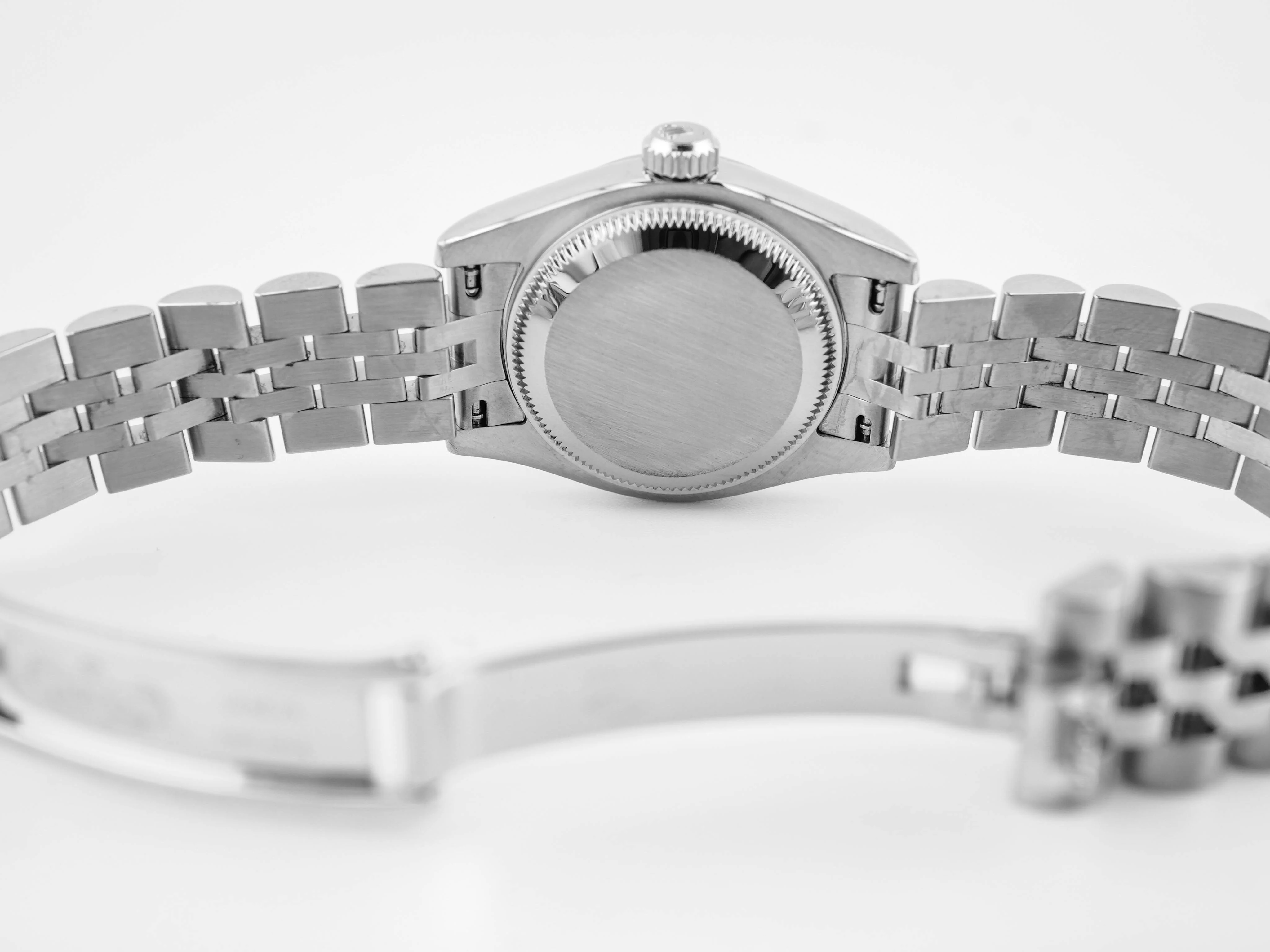 Rolex 179174 Lady-Datejust 26 mm Fluted Bezel Silver Dial Jubilee Bracelet Box and Papers 2015 - Image 10