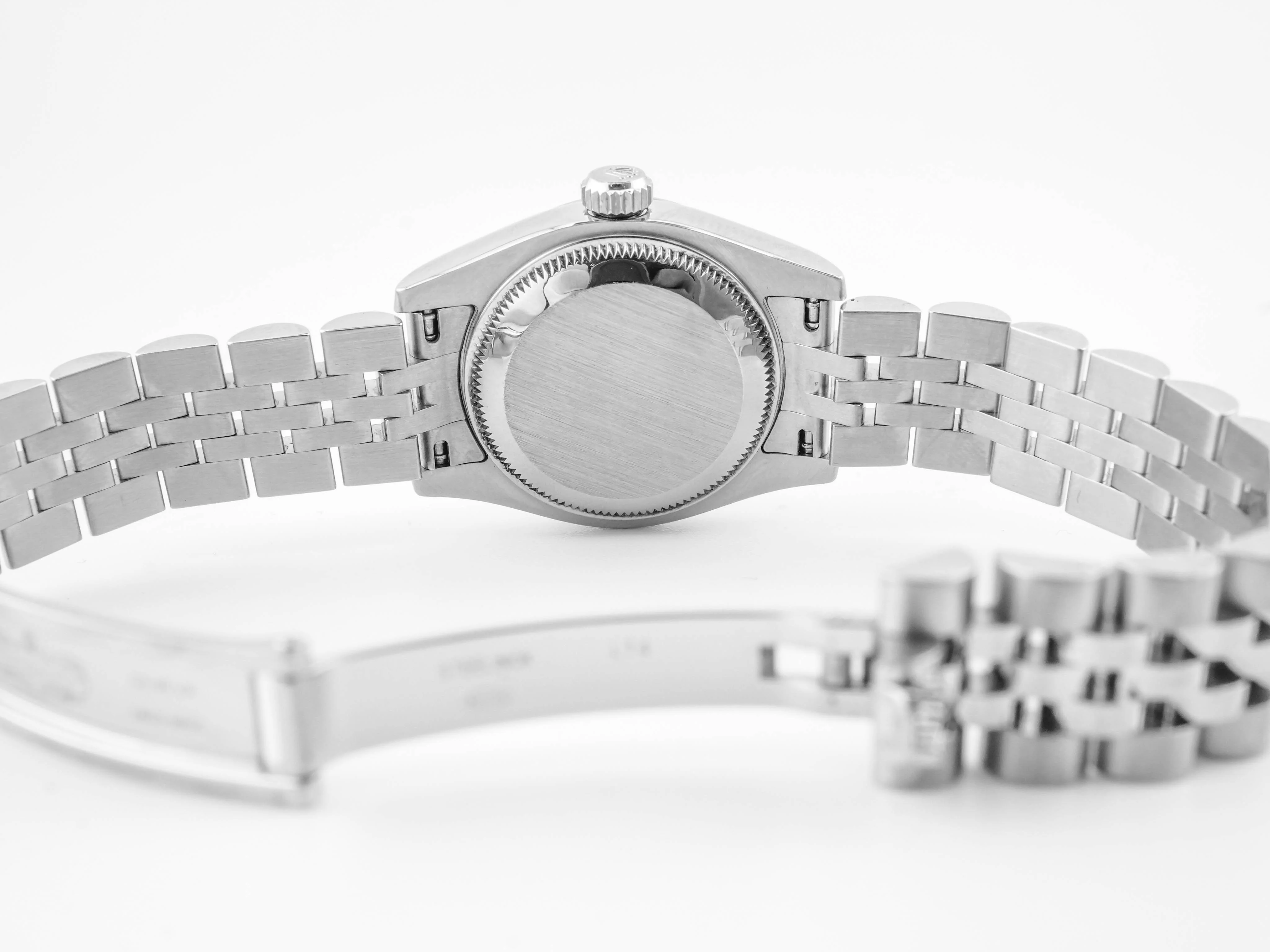 Rolex 179174 Lady-Datejust 26 mm Silver Diamond Dial Jubilee Bracelet Box and Papers 2012 - Image 9