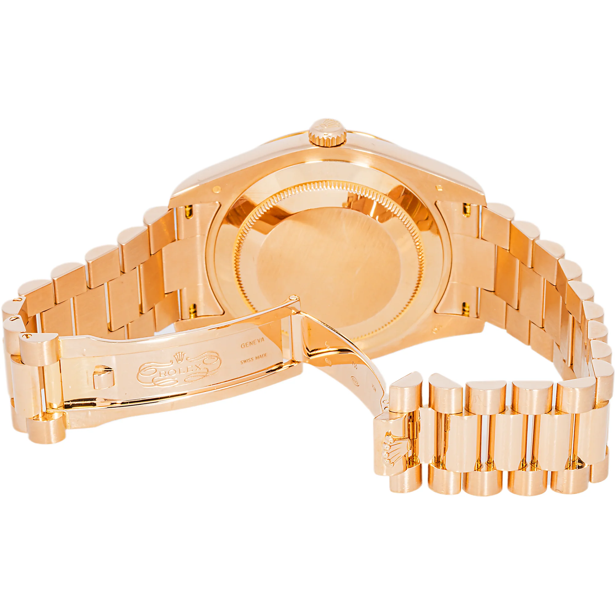Rolex 218235 Day-Date II 41mm Rose Gold Sundust Diamond Dial President Bracelet Box and Papers 2012 - Image 8