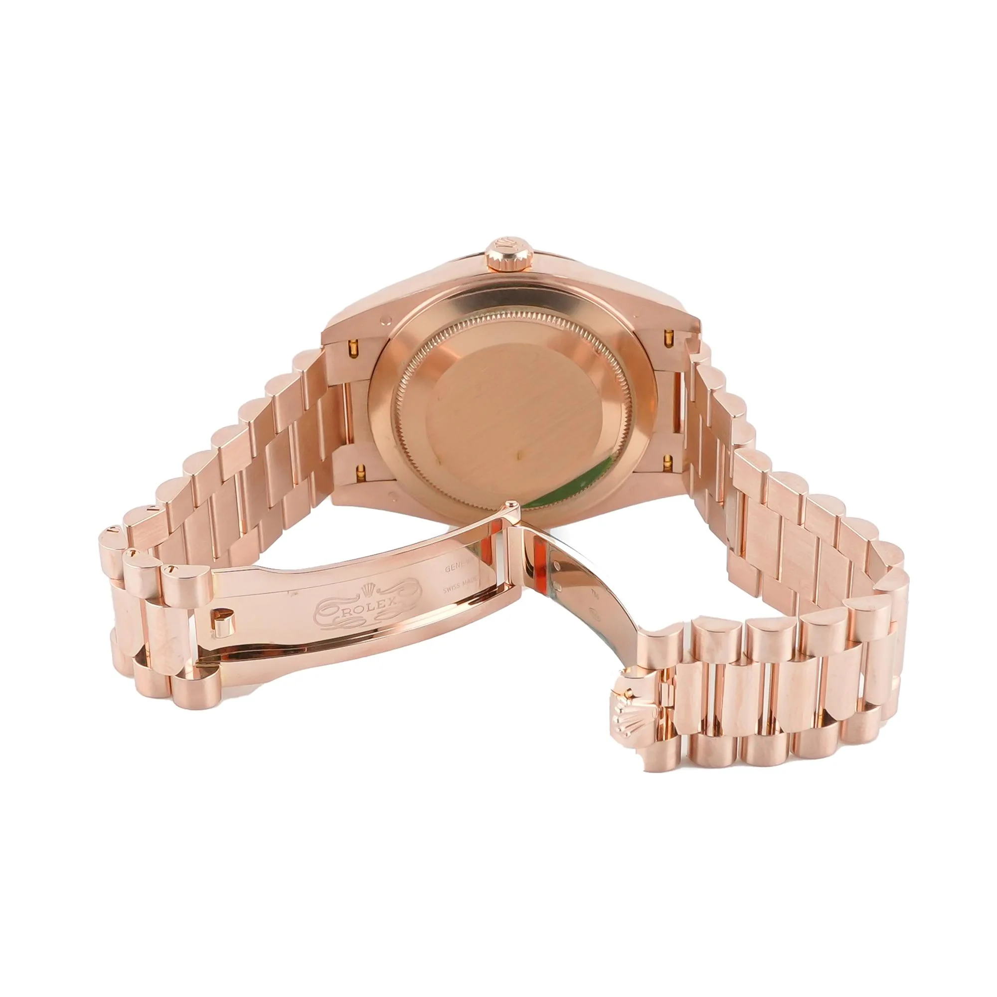 Rolex 228235 Day-Date 40 mm Green Olive Roman Dial President Bracelet Box and Papers 2020 - Image 4