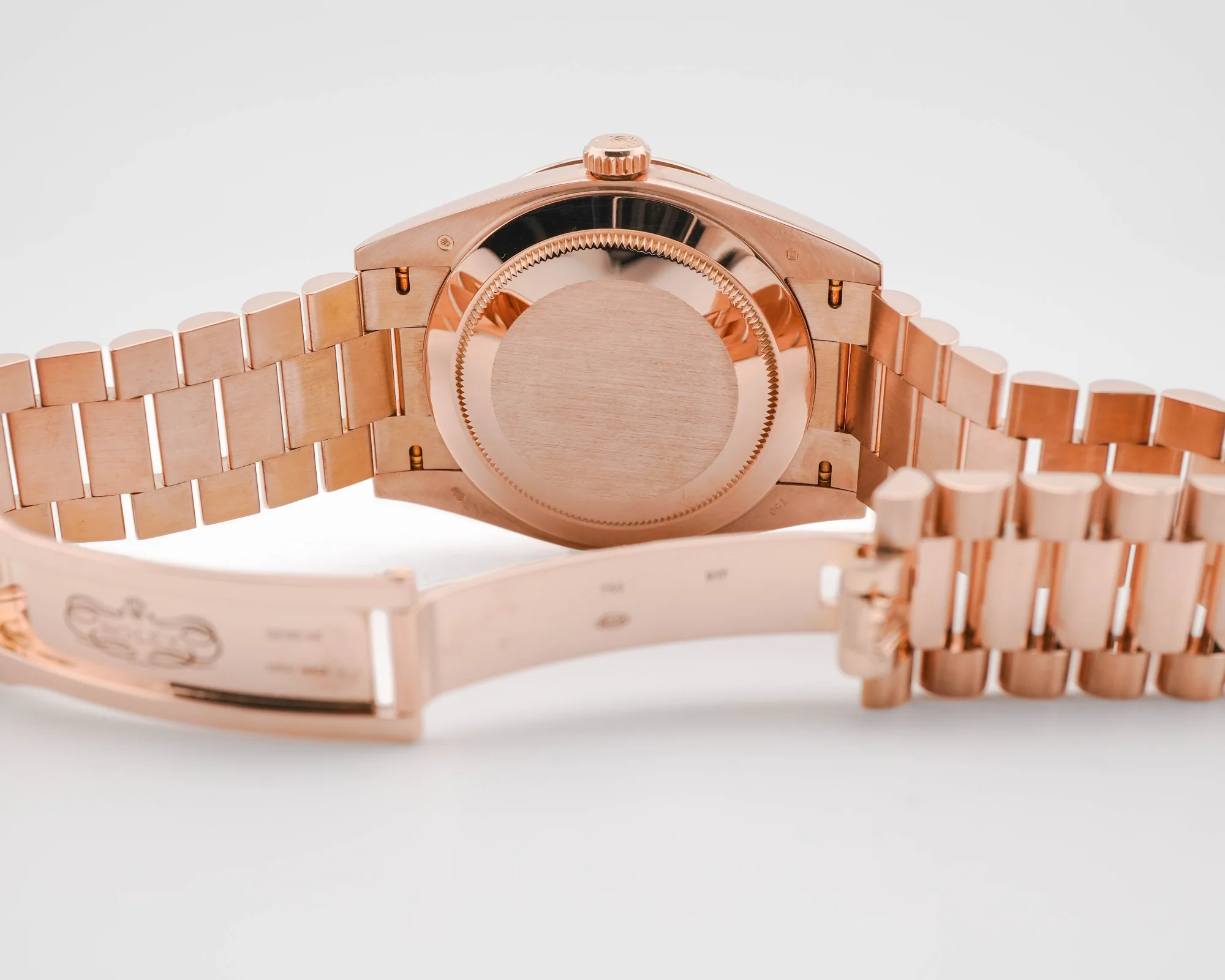 Rolex 228345RBR Day-Date 40 mm 18K Rose Gold Sundust Dial President Bracelet Box and Papers 2019 - Image 10