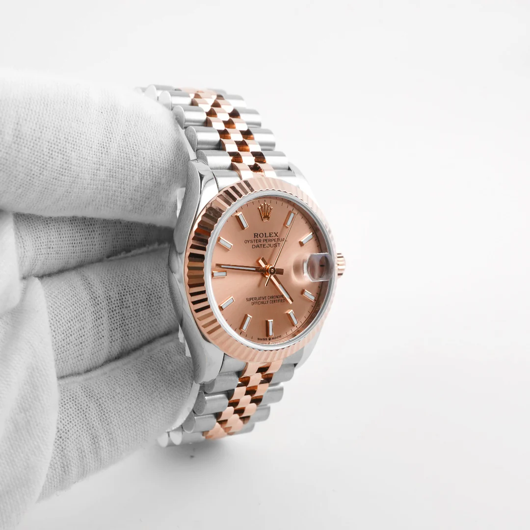 Rolex 278271 Datejust 31 mm 18K Rose Gold Pink Index Dial Jubilee Bracelet Box and Papers 2021 - Image 4