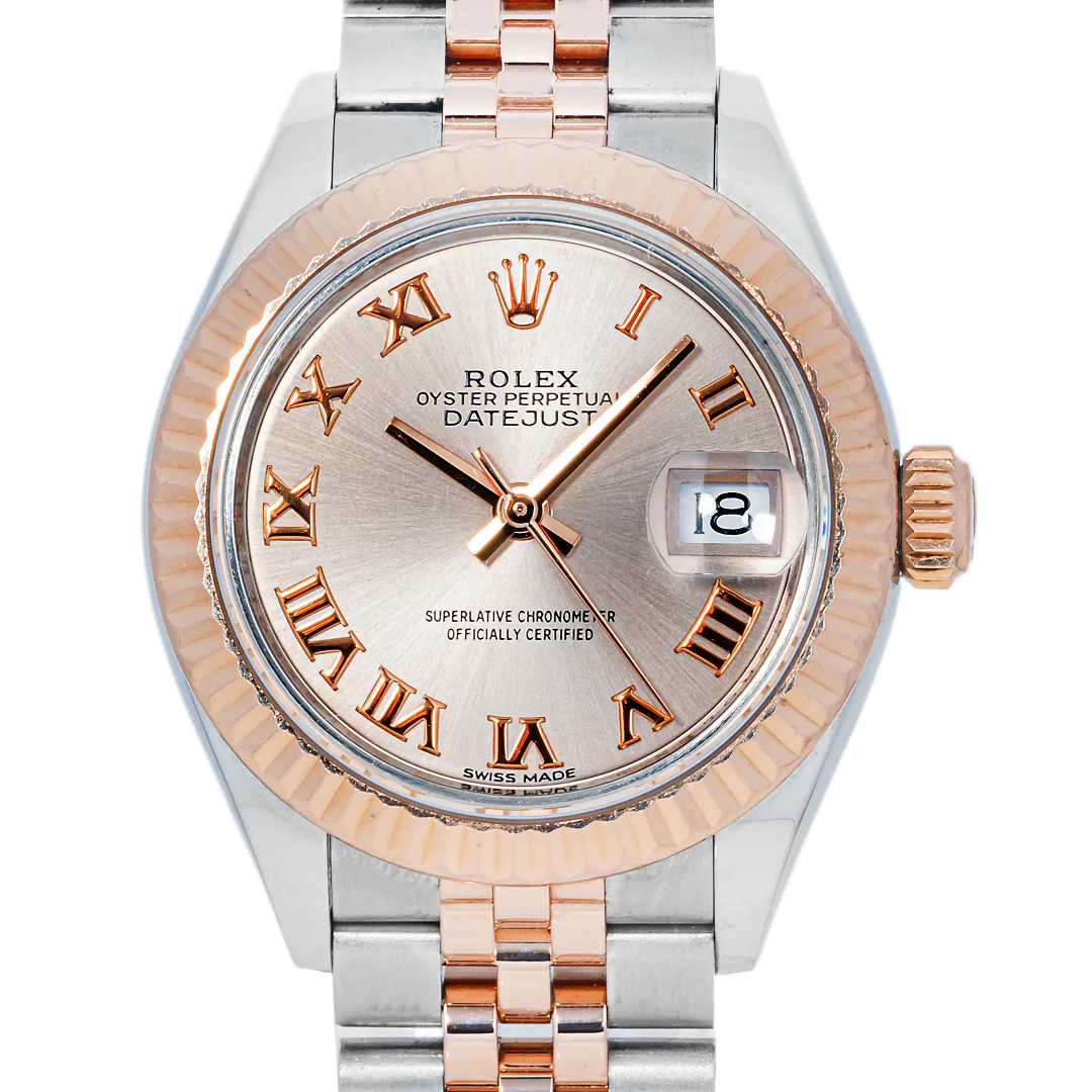 Rolex 279171 Lady-Datejust 28mm Sundust Roman Dial Jubilee Bracelet Box and Papers 2020 - Image 3