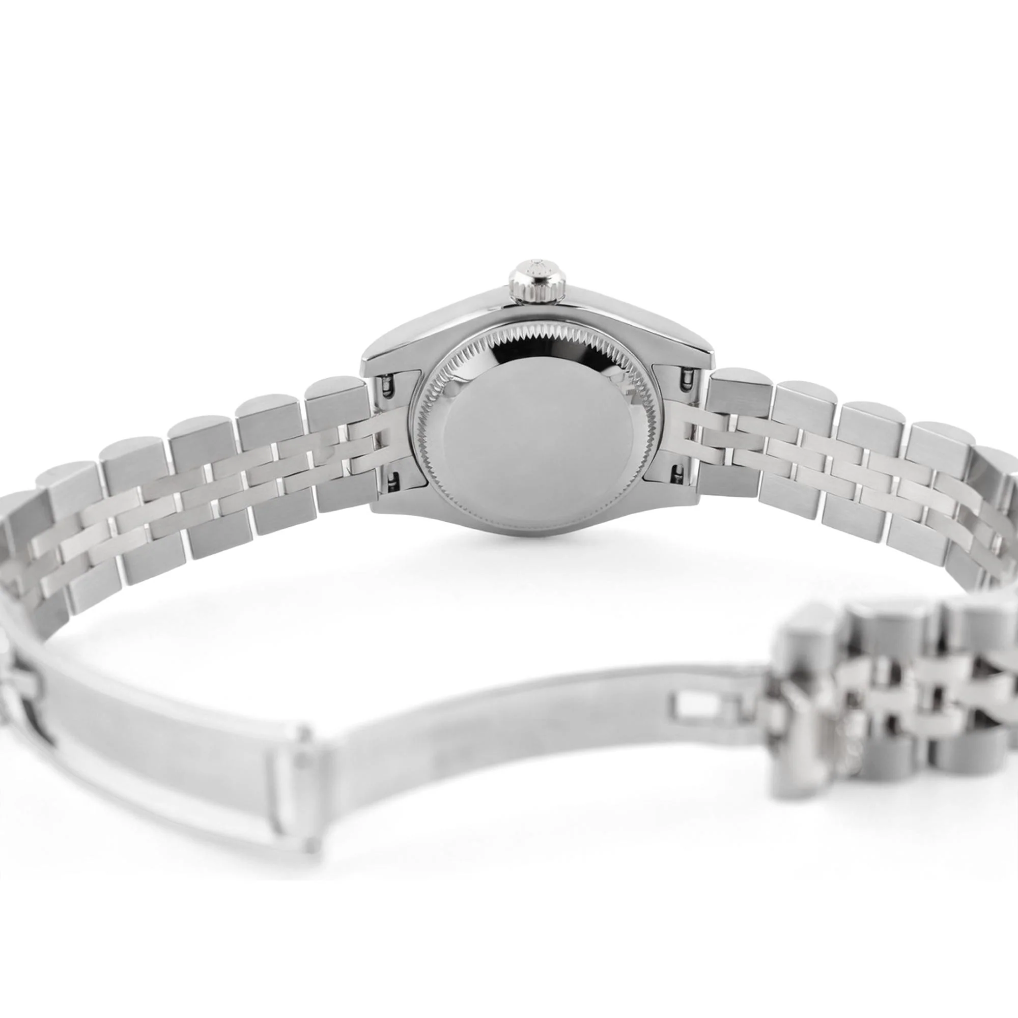 Rolex 279174 Lady-Datejust 28 mm Fluted Bezel Dark Grey Roman Dial Jubilee Bracelet Box and Papers 2019 - Image 9