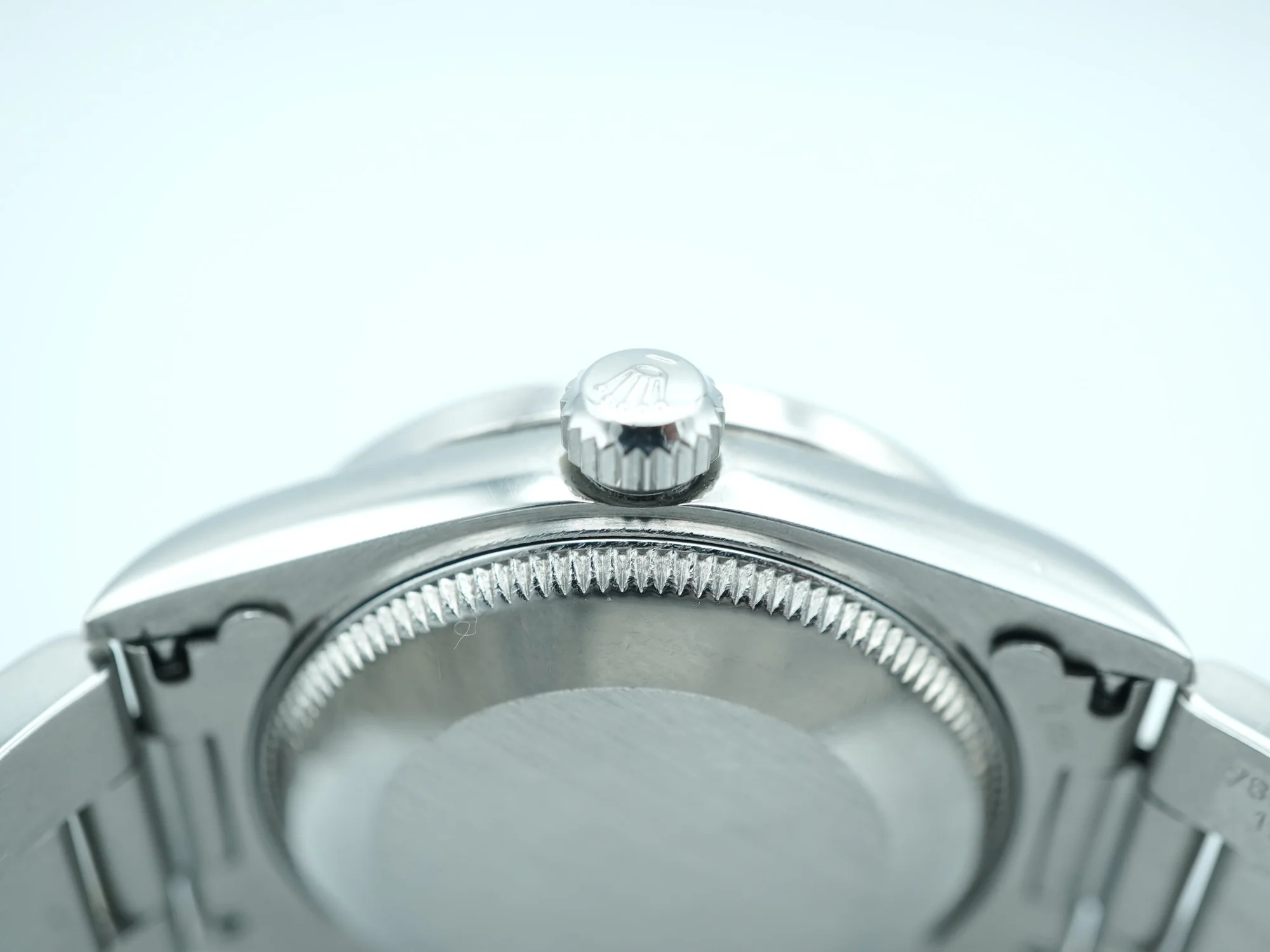Rolex 67180 Oyster Perpetual 31 mm Silver Custom Diamond Dial Custom Diamond Bezel Oyster Bracelet 1996 - Image 8