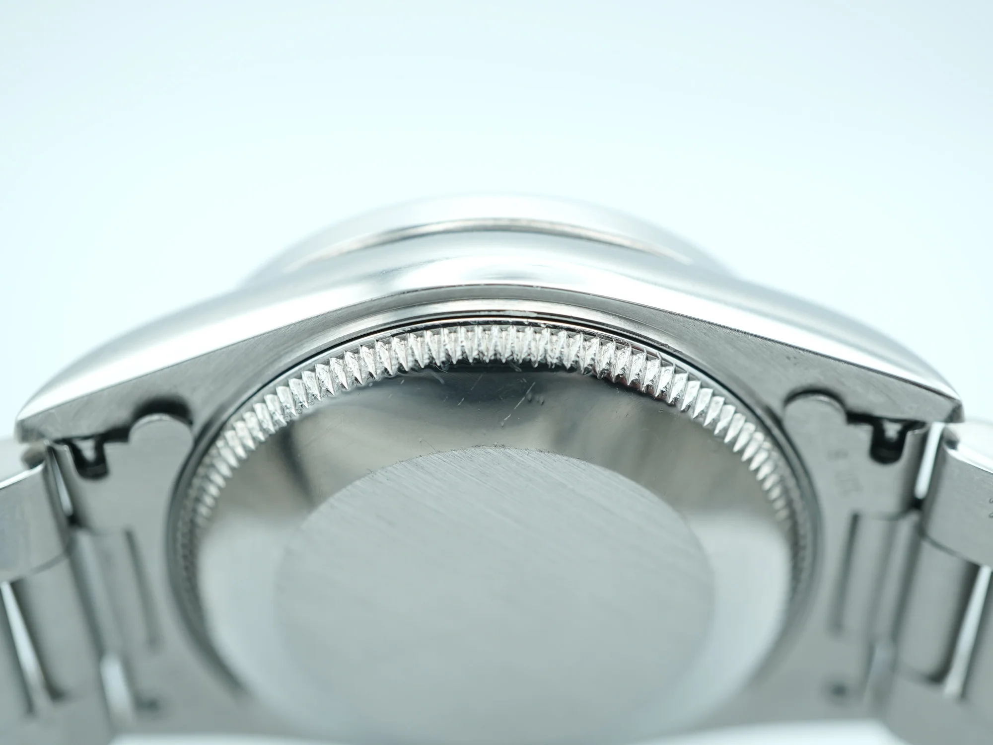 Rolex 67180 Oyster Perpetual 31 mm Silver Custom Diamond Dial Custom Diamond Bezel Oyster Bracelet 1996 - Image 9