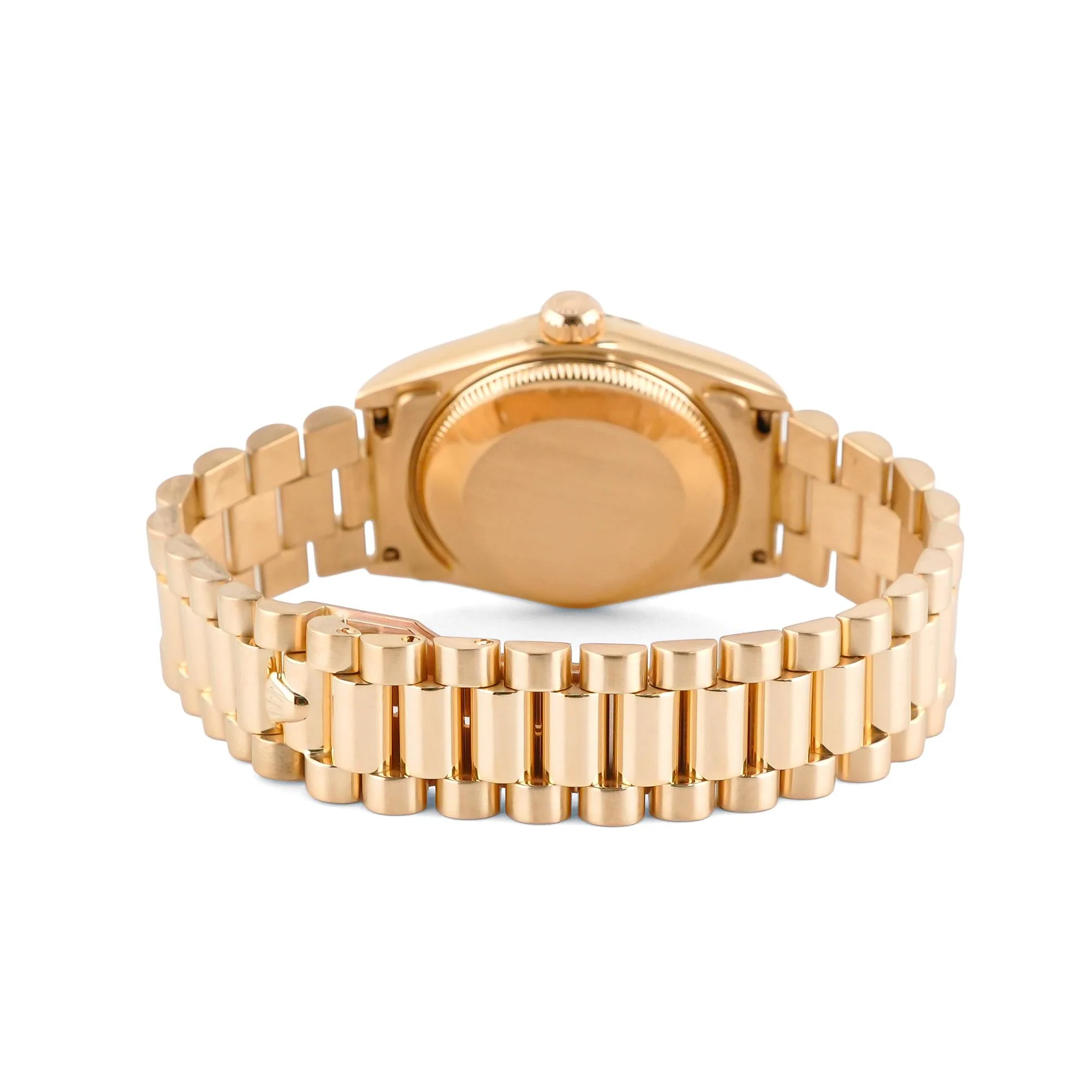 Rolex 68278 Datejust 31 mm Fluted Bezel Champagne Roman Diamond Dial President Bracelet Box 1990 - Image 3