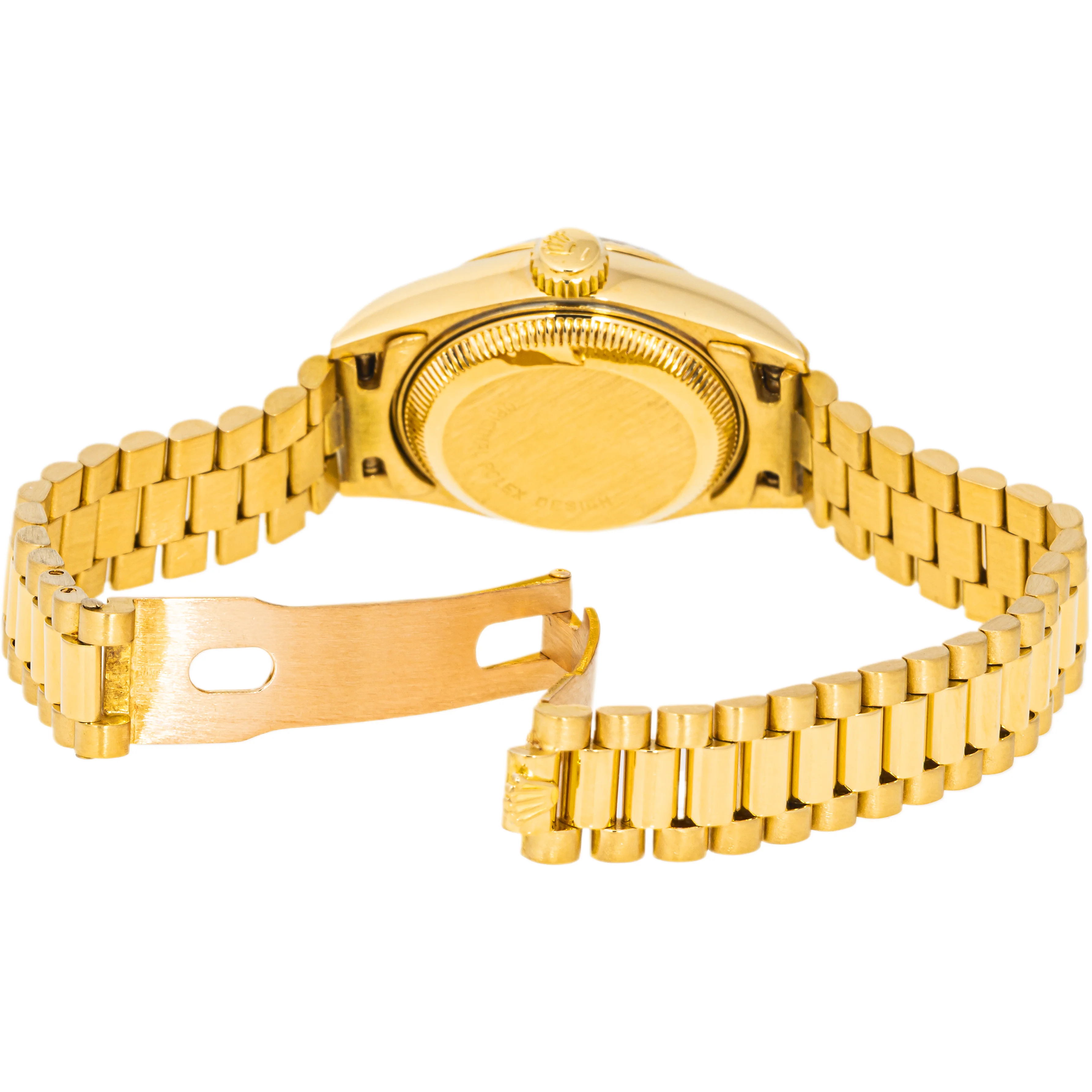 Rolex 69178 Lady-Datejust 26 mm Champagne Index Dial President Bracelet with Box 1980 - Image 8