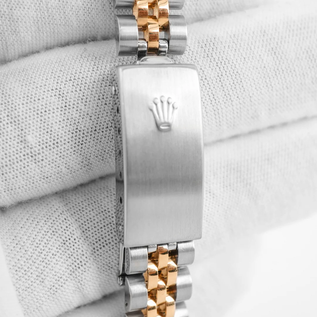 Rolex 69173 Lady-Datejust 26 mm Black Diamond Dial Jubilee Bracelet Box and Papers 1994 - Image 5