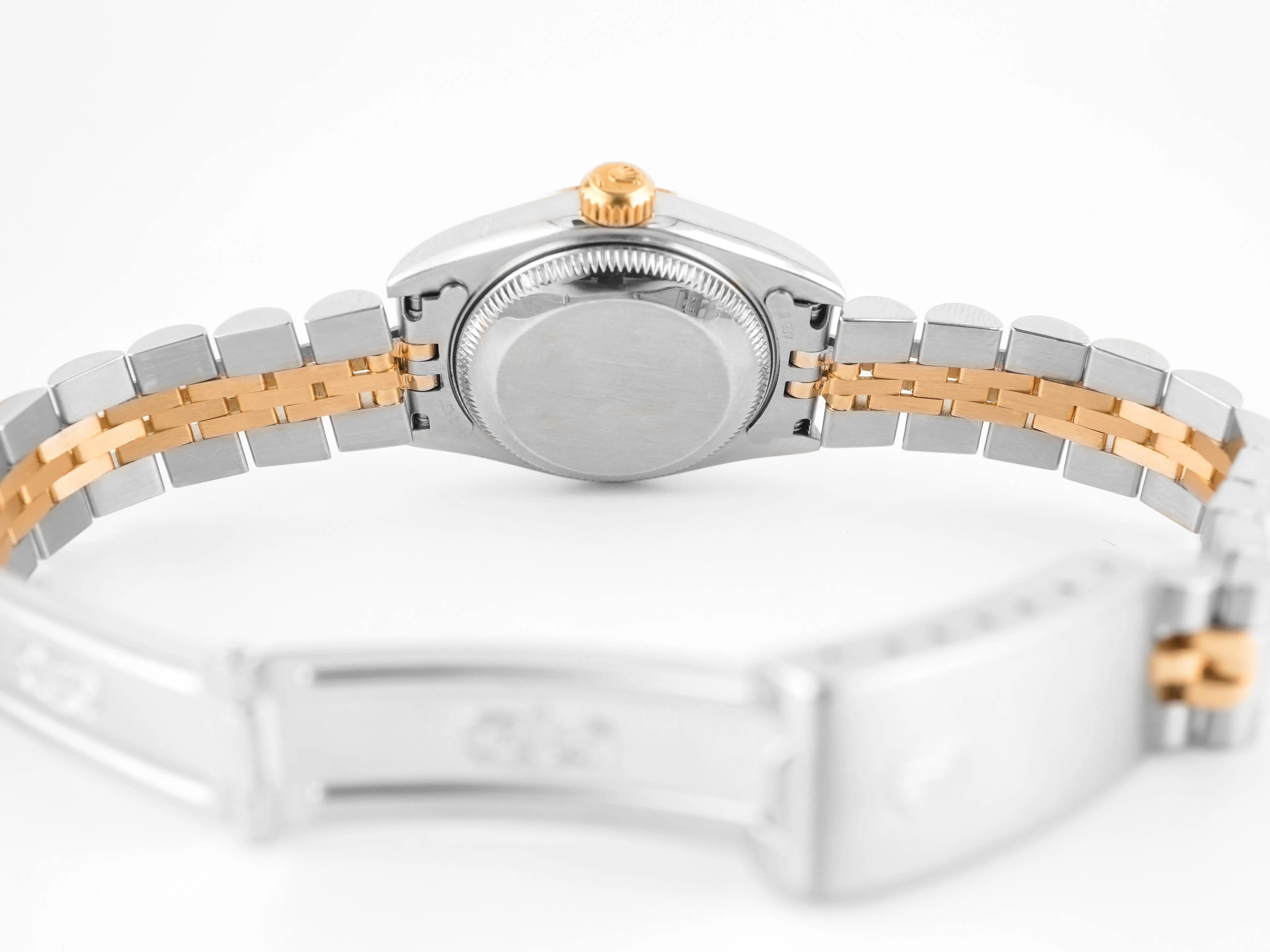 Rolex 69173 Lady-Datejust 26 mm Linen Jubilee Index Dial Jubilee Bracelet Box and Papers 1995 - Image 10