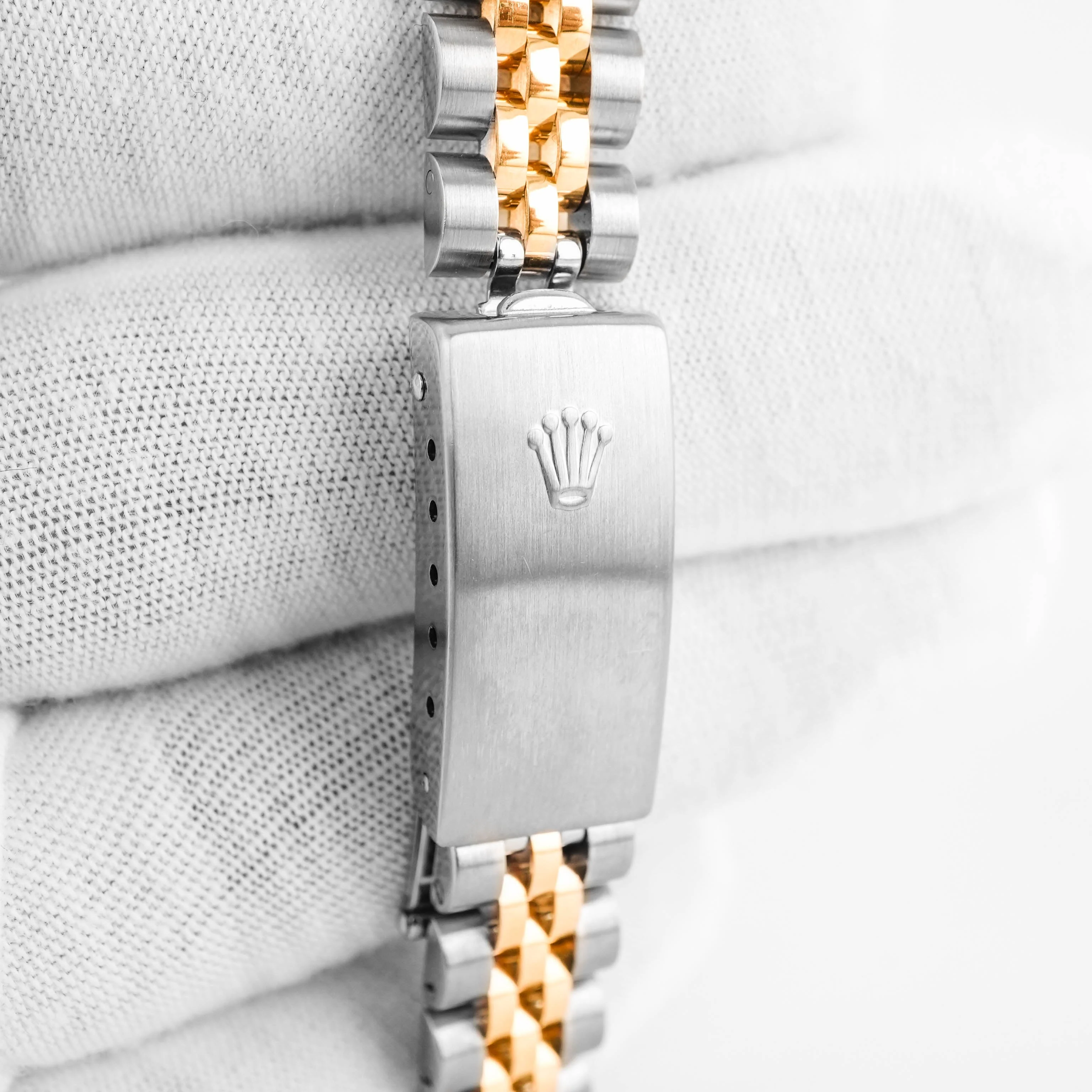 Rolex 69173 Lady-Datejust 26 mm Linen Jubilee Index Dial Jubilee Bracelet Box and Papers 1995 - Image 5