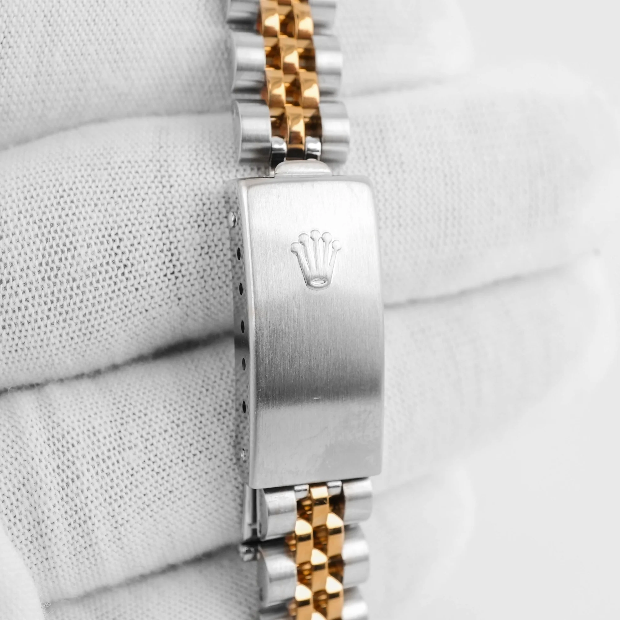 Rolex 69173 Lady-Datejust 26 mm Champagne Index Dial Jubilee Bracelet Box and Papers 1999 - Image 5