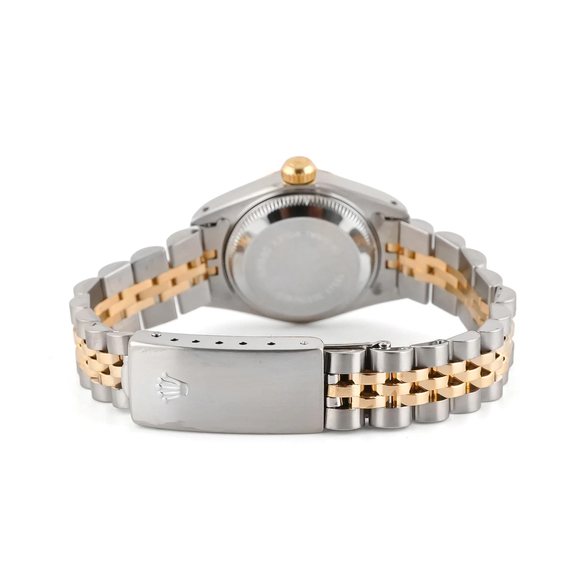 Rolex 69173 Lady-Datejust 26 mm Fluted Bezel Black Diamond Dial Jubilee Bracelet Box and Papers 1991 - Image 3