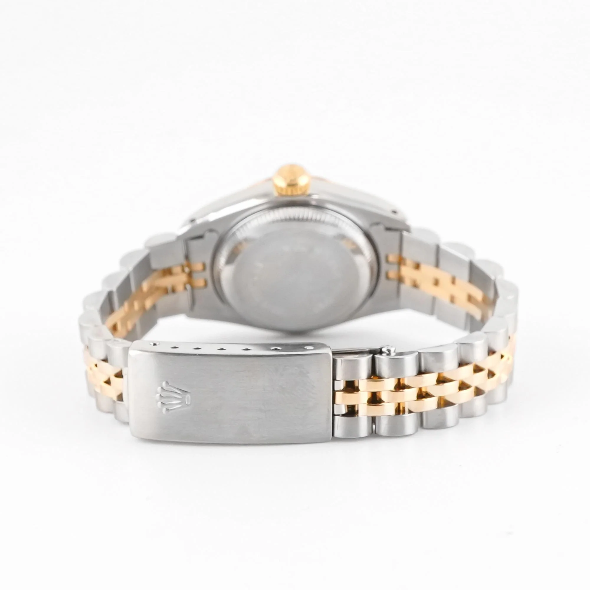 Rolex 69173 Lady-Datejust 26 mm Fluted Bezel Champagne Index Dial Jubilee Bracelet Box and Papers 1989 - Image 3