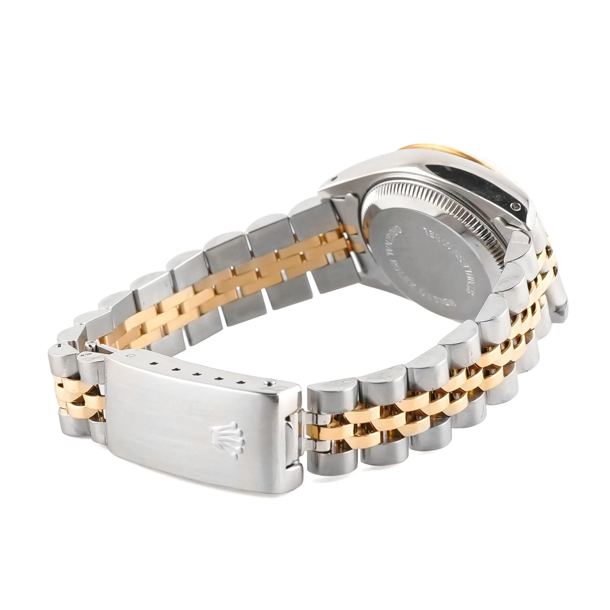 Rolex 69173 Lady-Datejust 26 mm Fluted Bezel Champagne Index Dial Jubilee Bracelet Box and Papers 1989 - Image 6