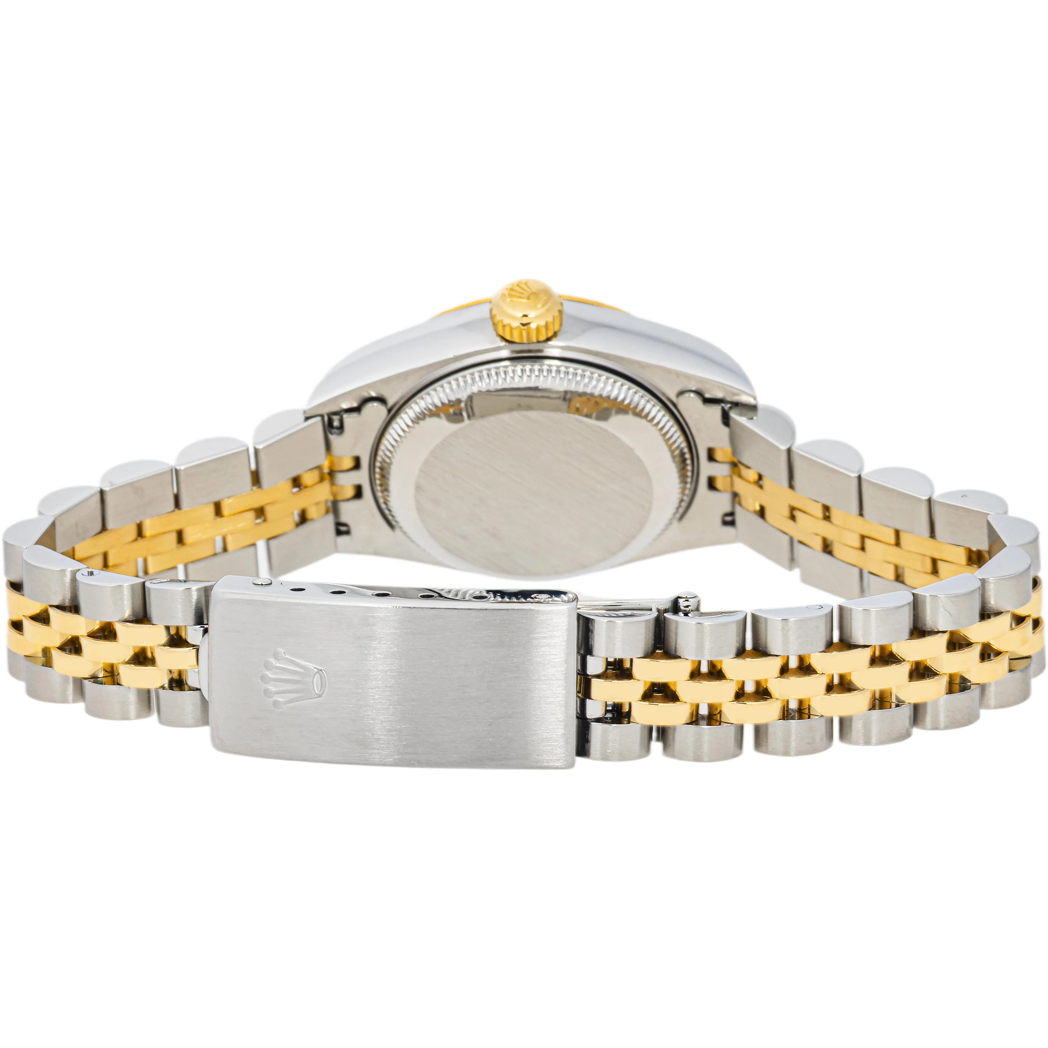 Rolex 69173 Lady-Datejust 26 mm Fluted Bezel Silver Arabic Dial Jubilee Bracelet Box 1996 - Image 6