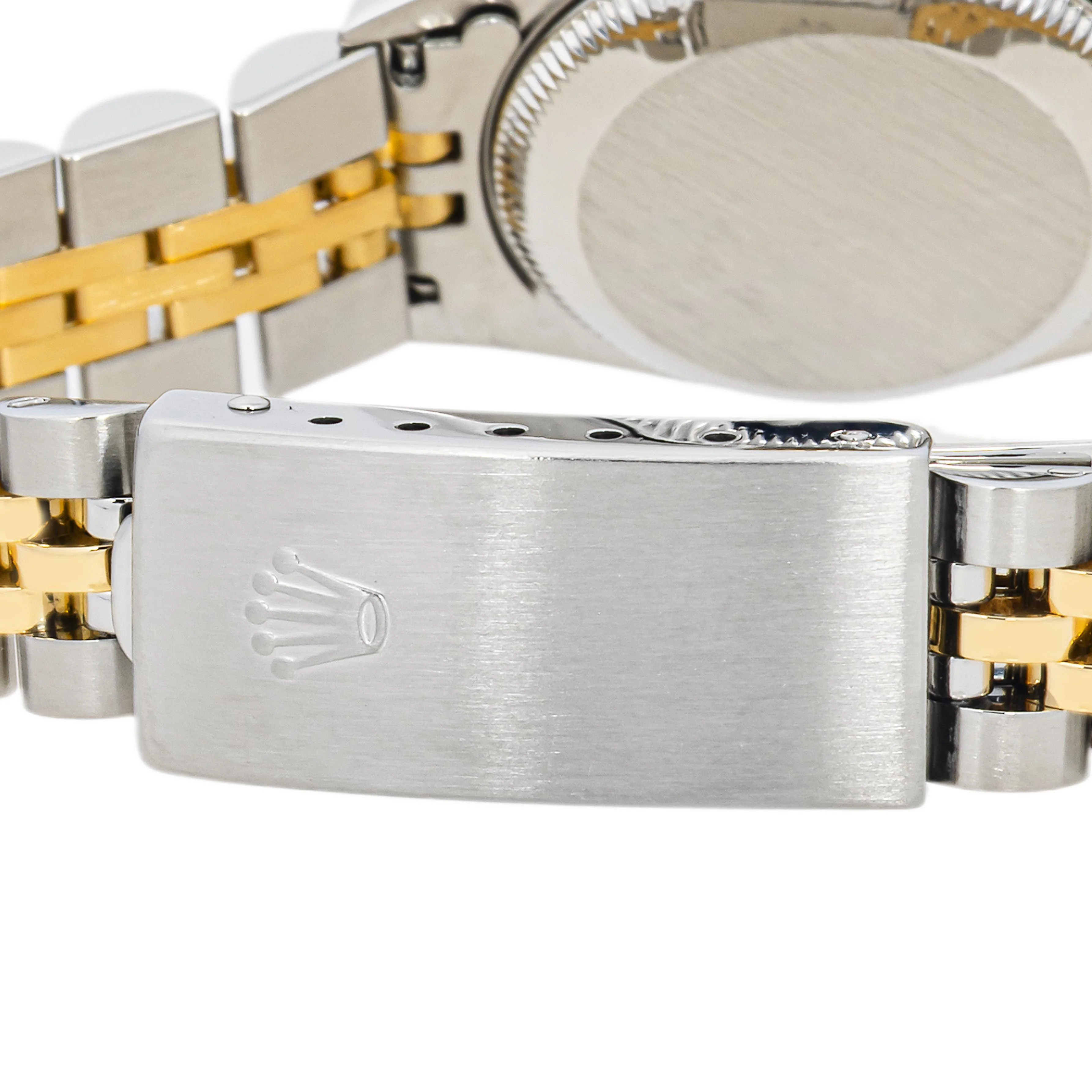 Rolex 69173 Lady-Datejust 26 mm Fluted Bezel Silver Arabic Dial Jubilee Bracelet Box 1996 - Image 7